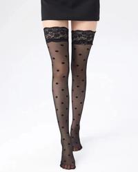 Samodržeće krupna tufna - 20 - Crna - Ženske čarape - Thumbnail 2