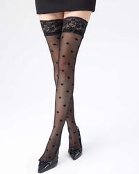 Samodržeće krupna tufna - 20 - Crna - Ženske čarape - Thumbnail 3