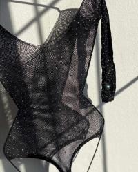 Bodi cirkoni - 40 - Crna - Ženske čarape - Thumbnail 2