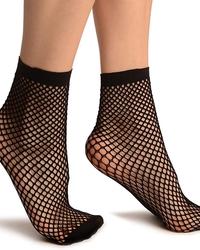 Sokne mrežica - 40 - Crna, Bela - Ženske čarape - Thumbnail 1