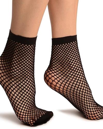 Sokne mrežica - Crna, Bela - Ženske čarape