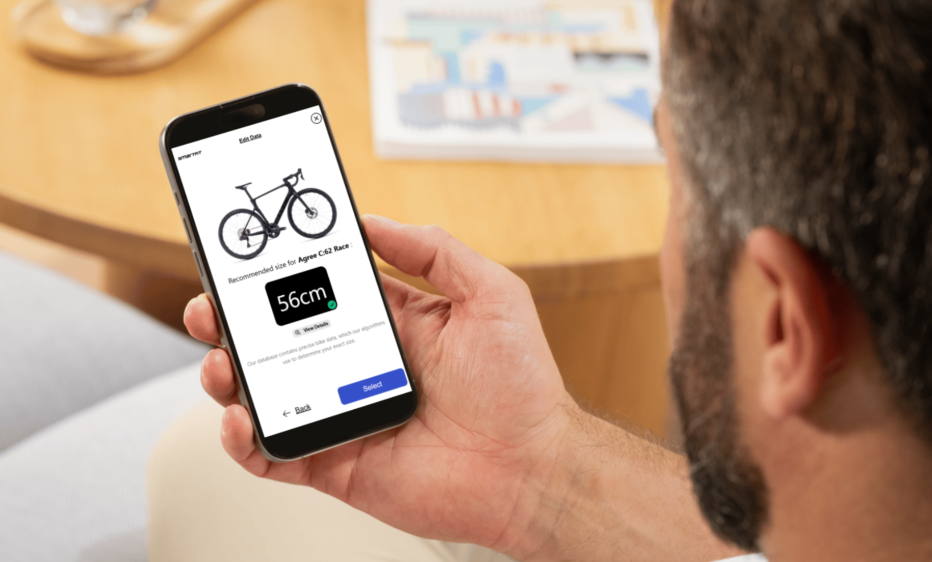 Online sizing smartphone