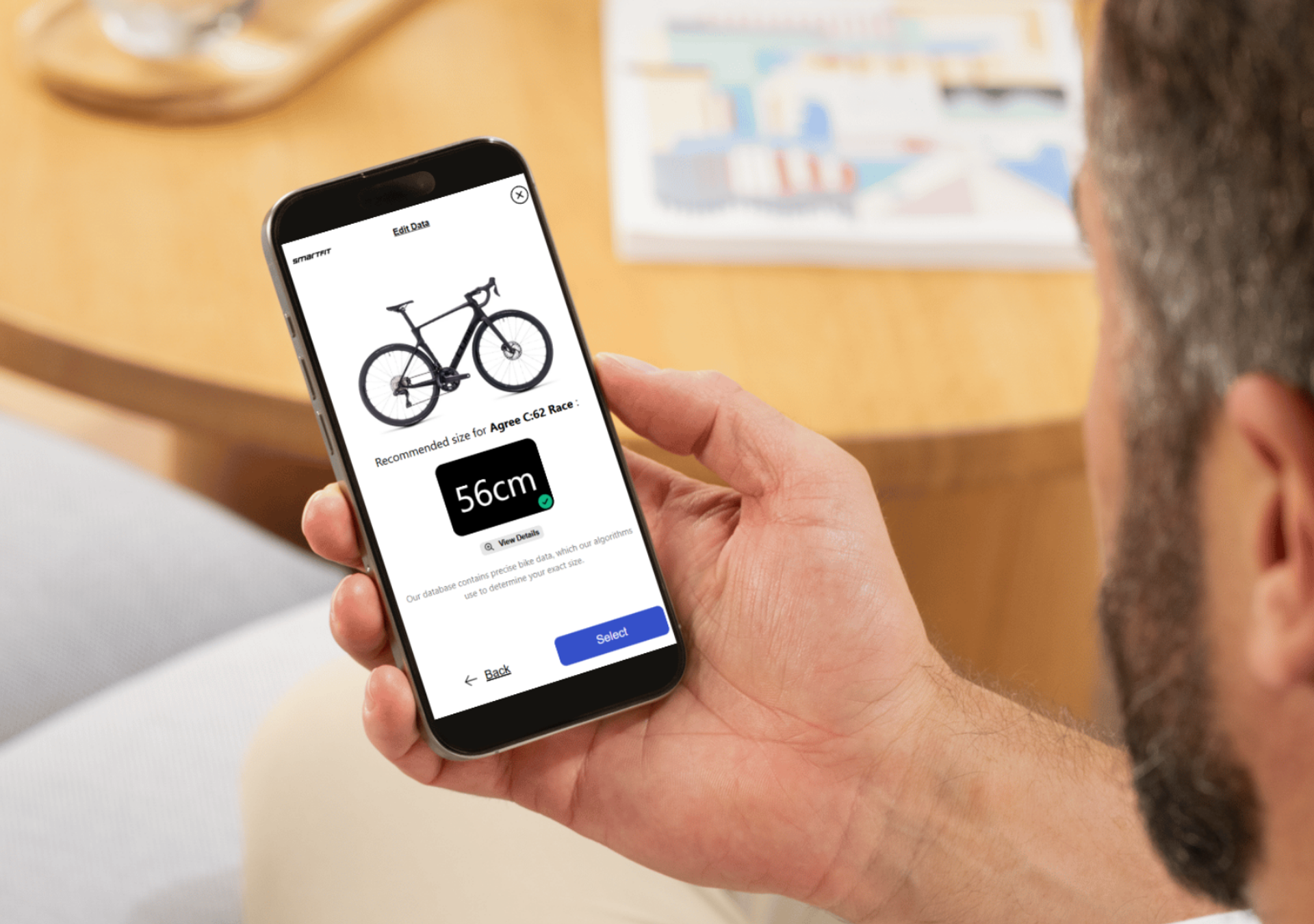 Online sizing smartphone