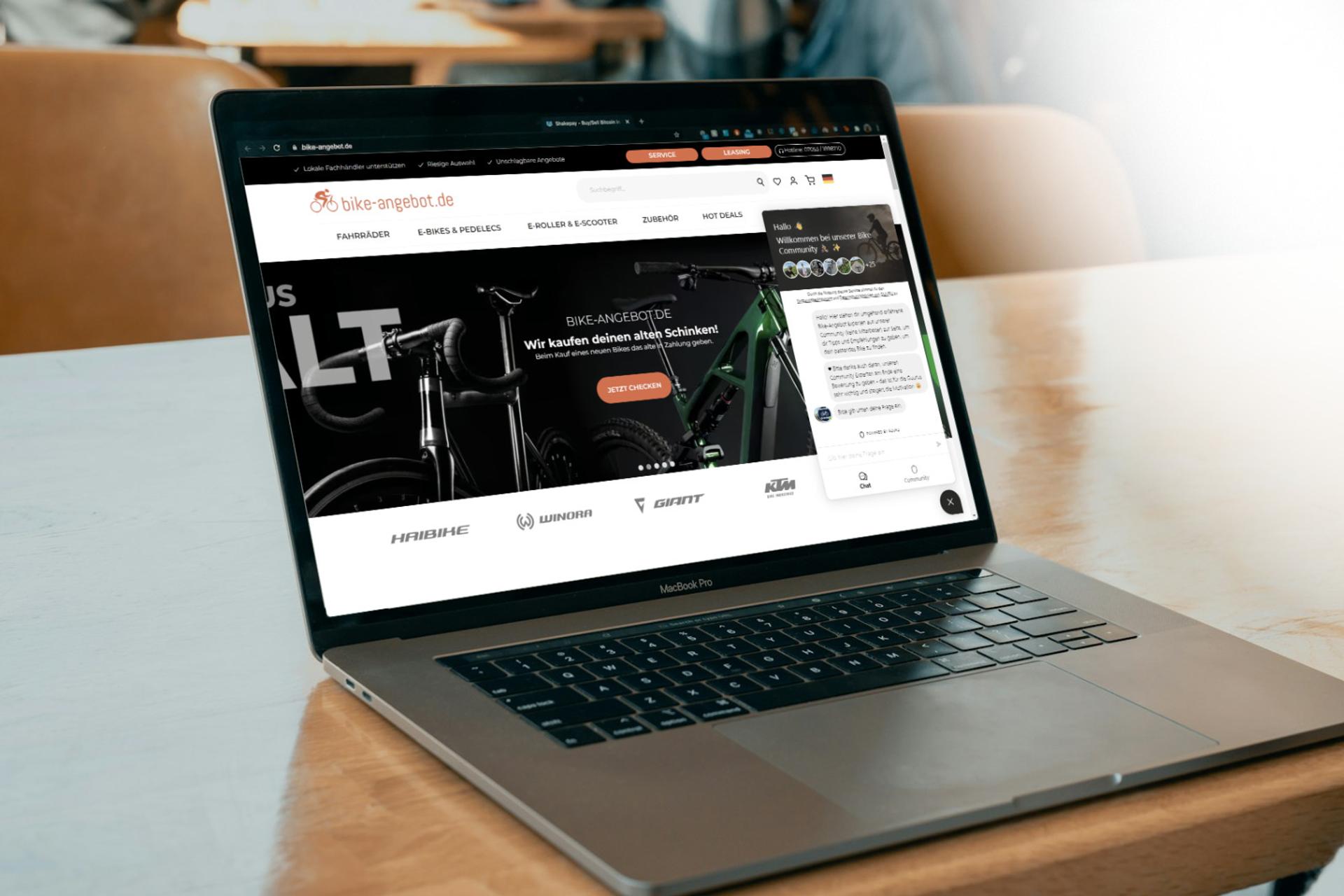 bike-angebot.de combines online convenience with specialist retail service: Over 650 retailers, more than 20,000 bicycles and, thanks to Smartfit E-Commerce Sizing, always the right frame size