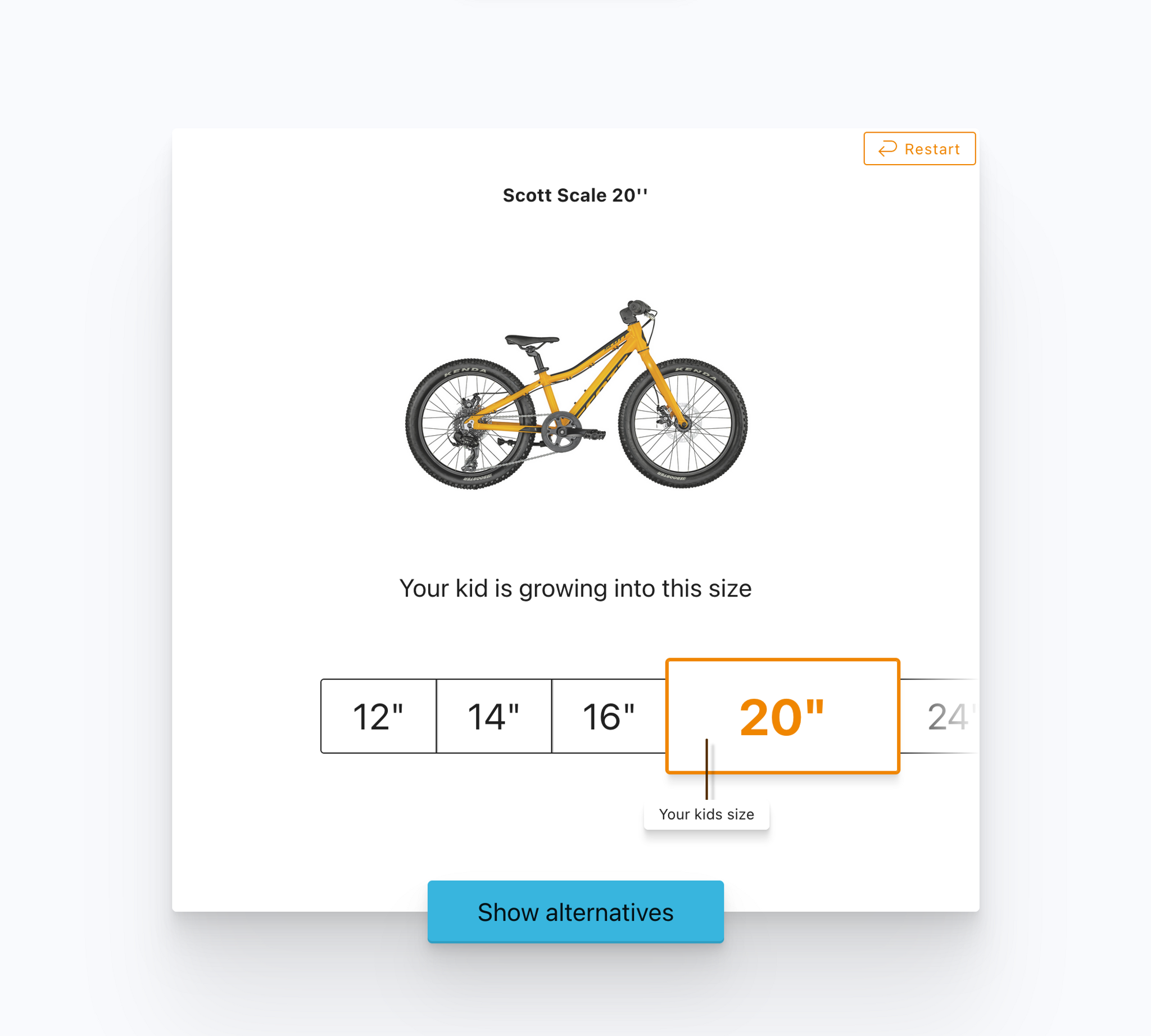 Kids Sizing Screenshot