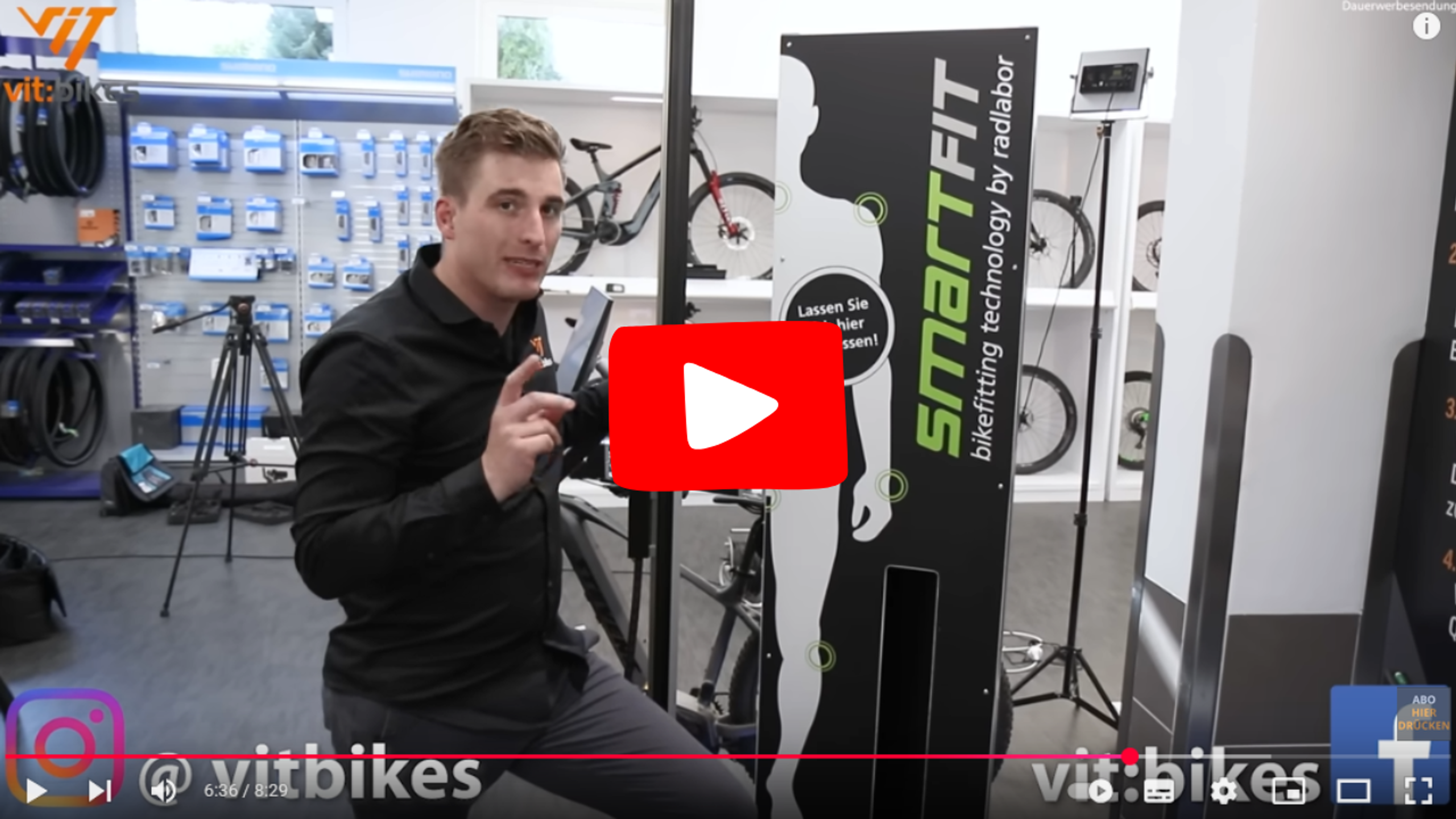 Ergonomieberatung ist kein Standard. Ab Minute 6:00 erklärt Markus Unger, wie gute Fahrradhändler ein Vermessungssystem wie das von Smartfit in der Beratung einsetzen