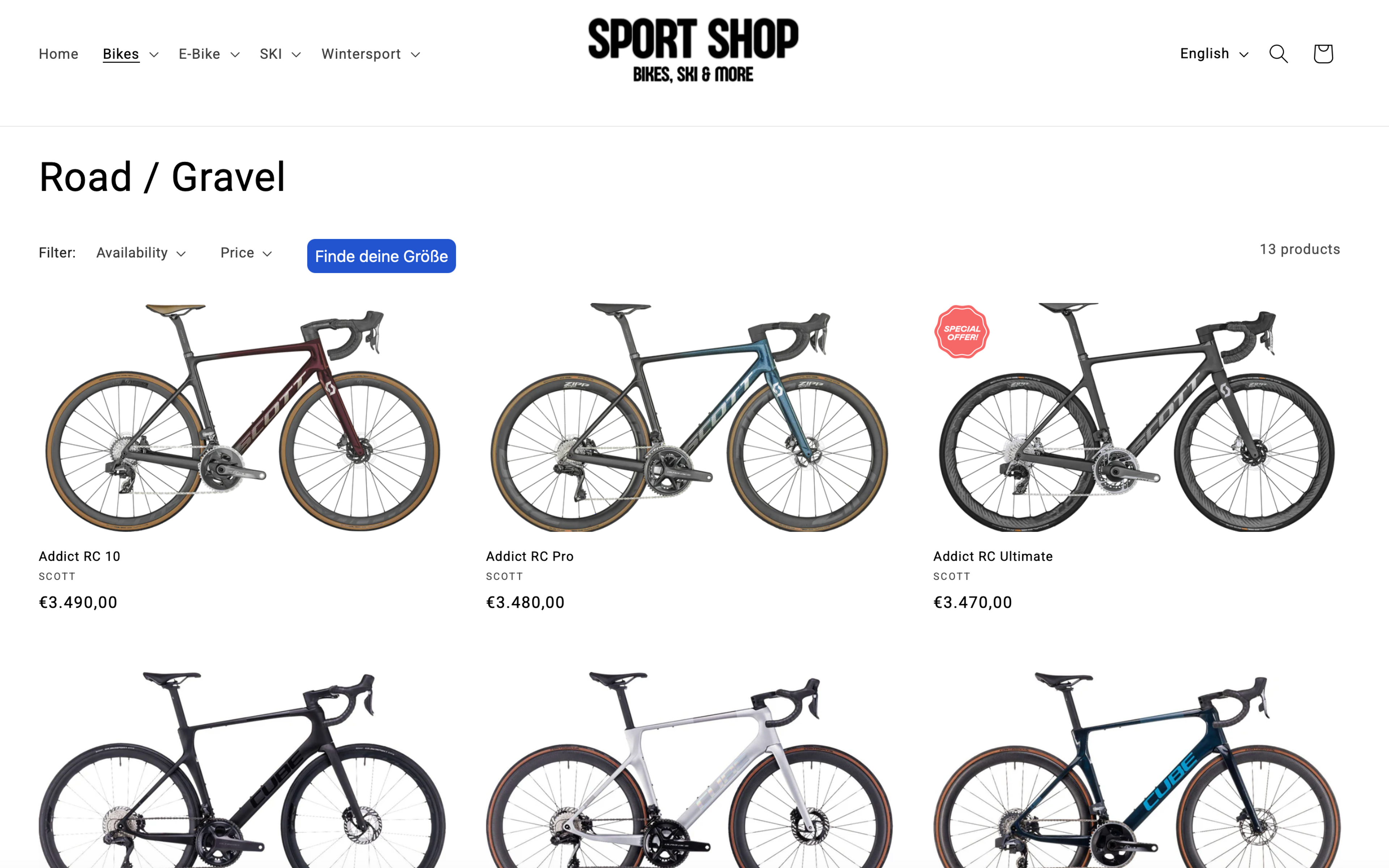 Sizing auf der Category Page verbessert die Entscheidungsfindung des Kunden