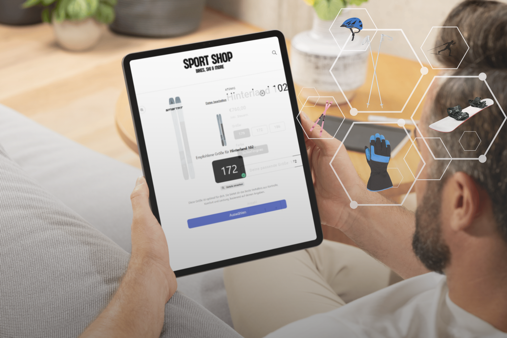 In addition to bicycles and skis, the V3 can now also size other products