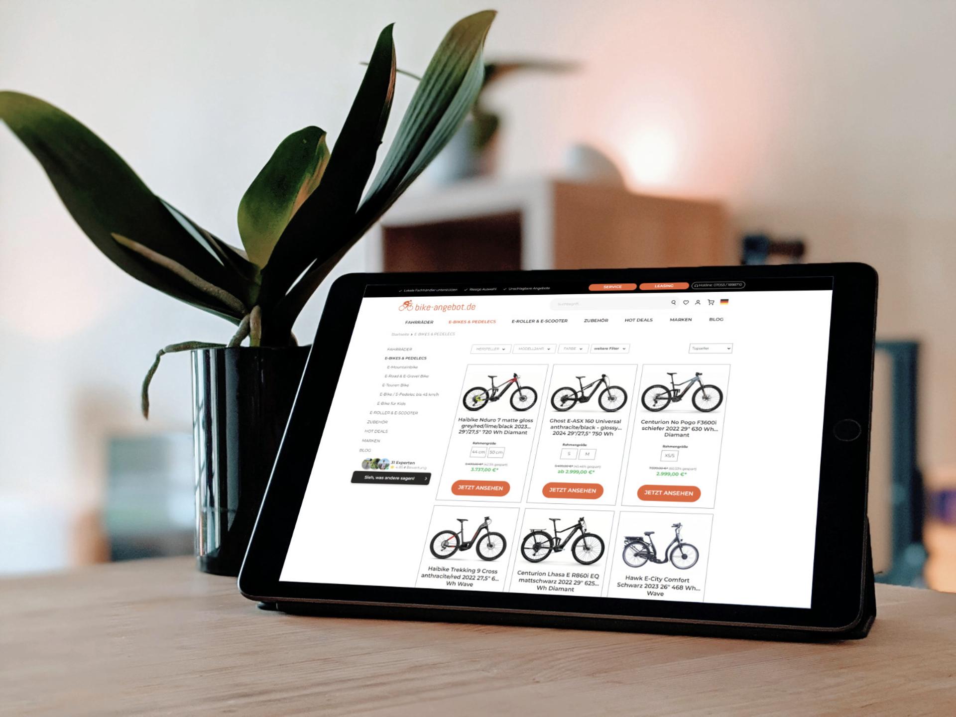 Die Smartfit E-Commerce-Lösung integriert im Onlineshop erleichtert Kunden den Kauf des des passenden Fahrrads enorm