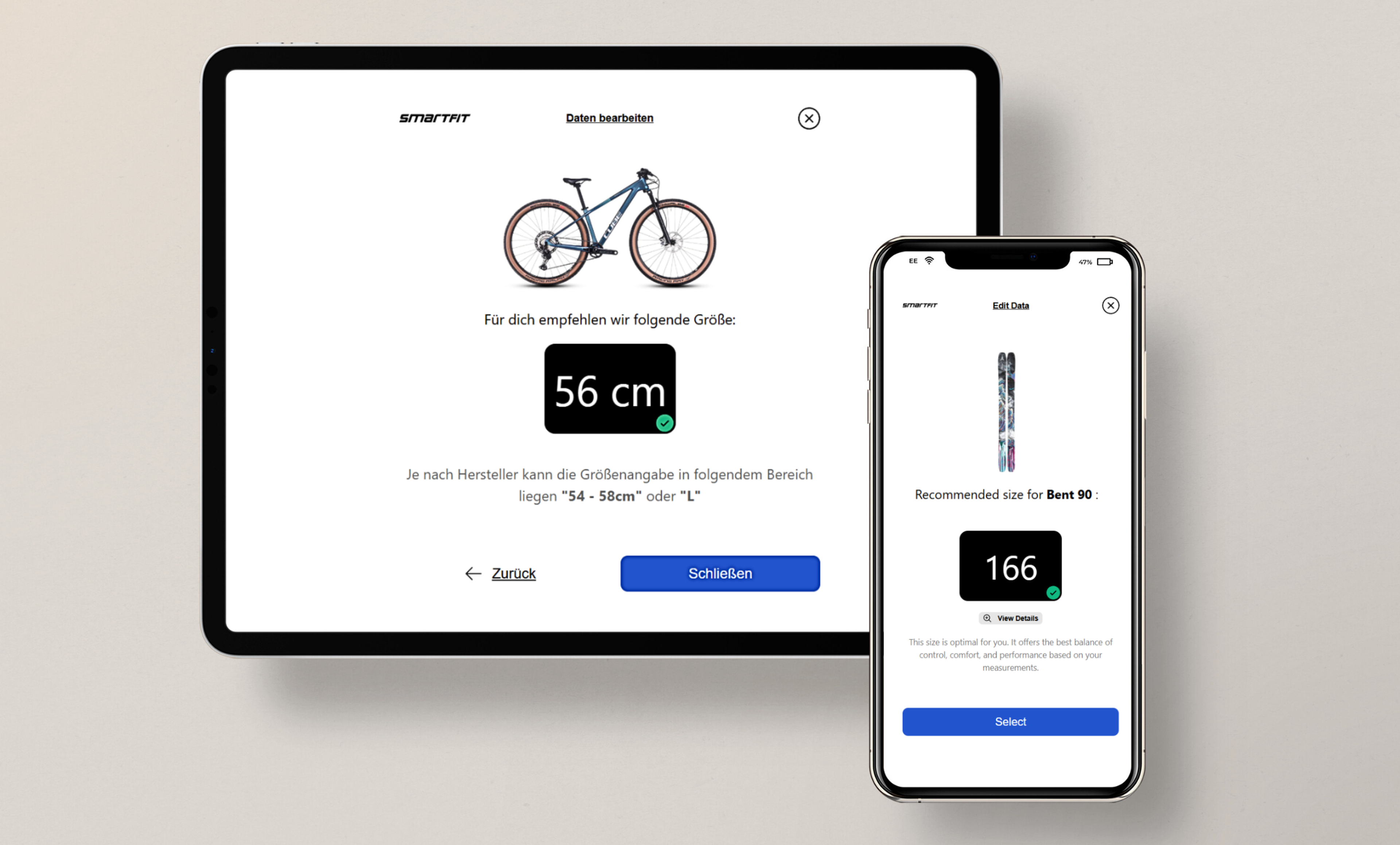 Online-Sizing mit Smartfit erleichtert Käufern die Wahl der richtigen Größe enorm