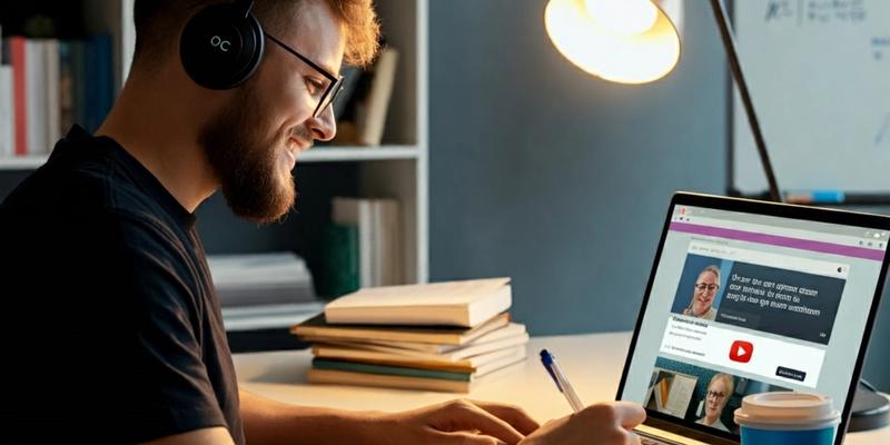 Man typing on his laptop