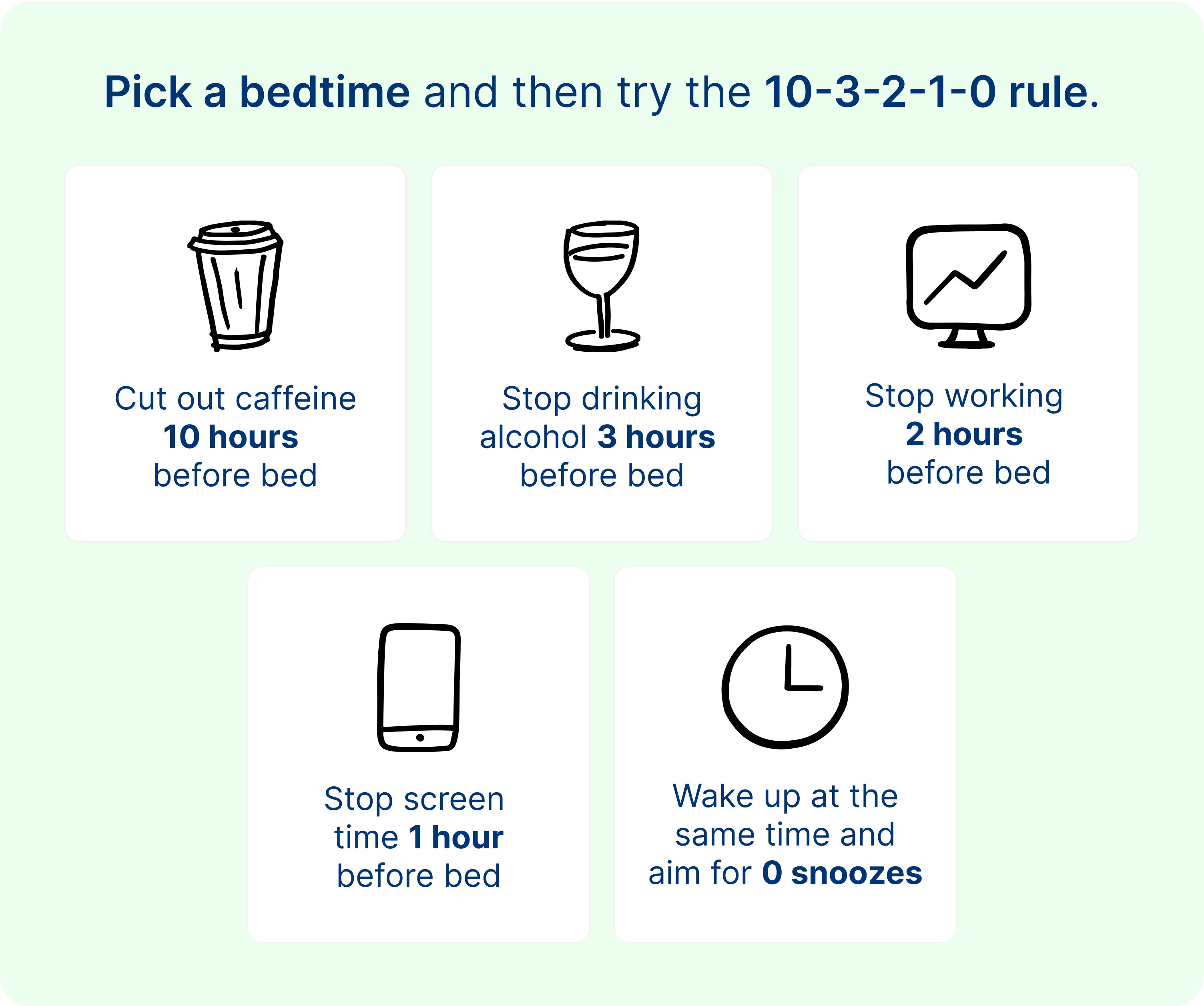 This infographic has tips for creating better sleep habits.