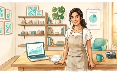 Freelancer trabajando en su escritorio - Guia RESICO 2026
