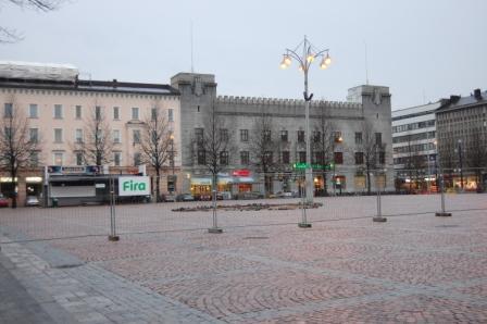 Lahden toriparkin rakentaminen 1. päivä