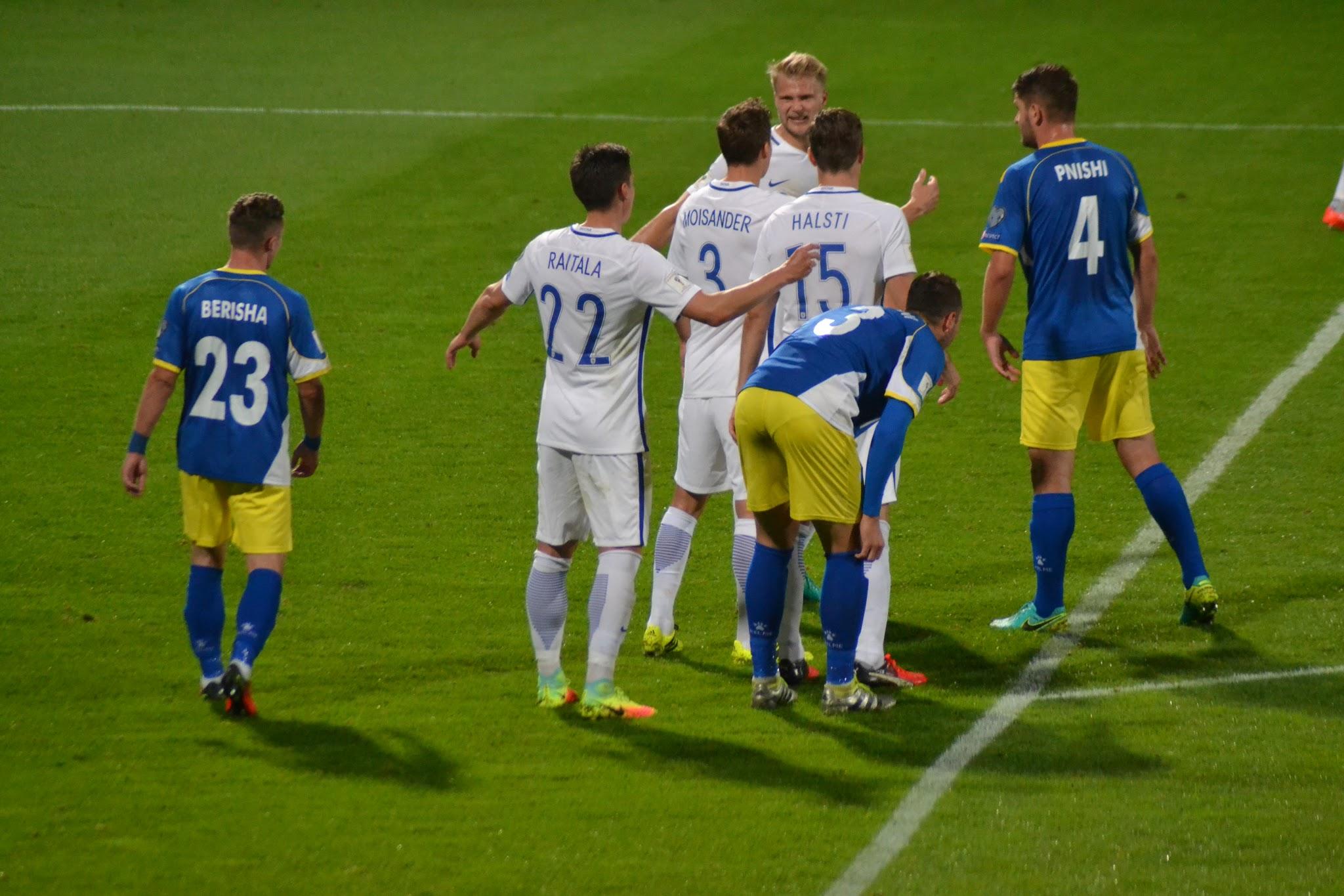 Suomi - Kosovo 05.09.2016: Raitala, Moisander, Halsti ja Arajuuri.