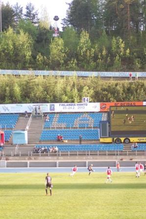 Natsilippu ja kisatulitorni, Lahden Stadion 24.05.2012