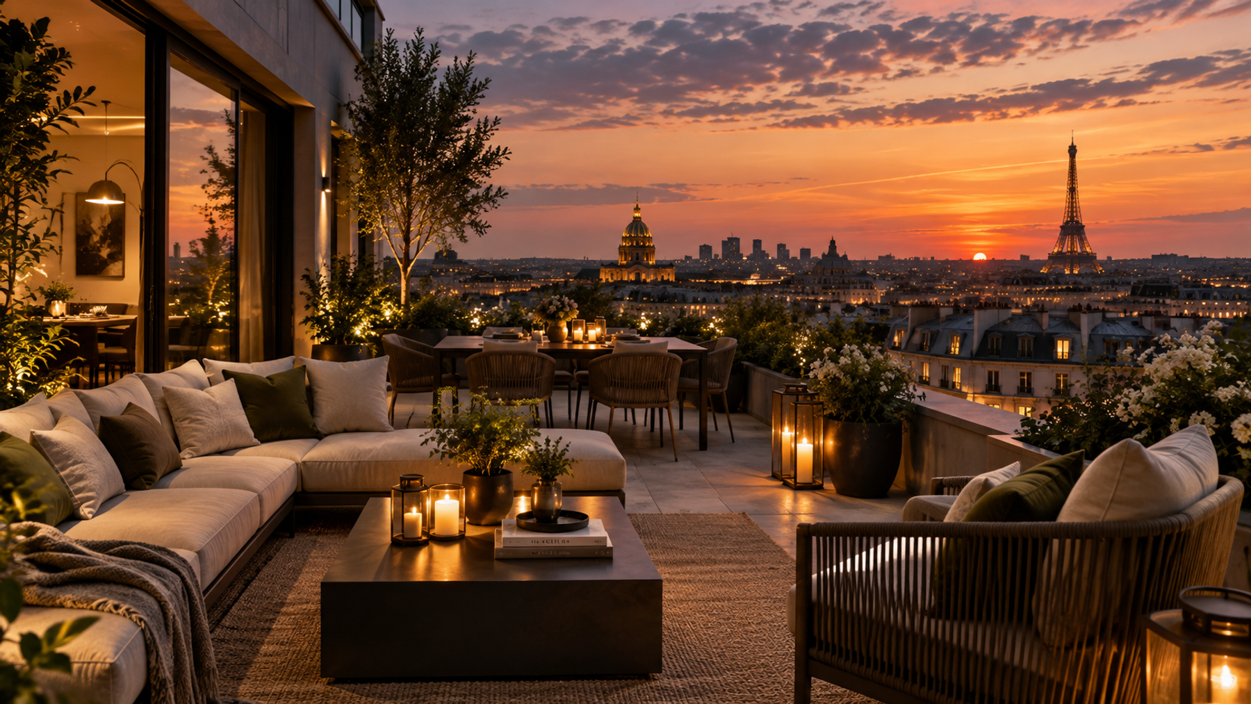 Paris apartment terrace