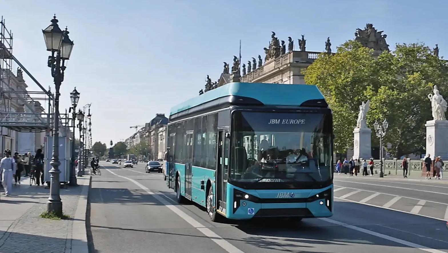electric buses at a depot in India
