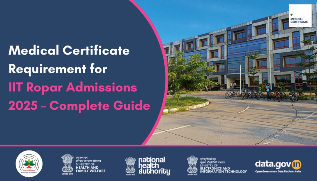 IIT Ropar Medical Certificate Requirements for Admission