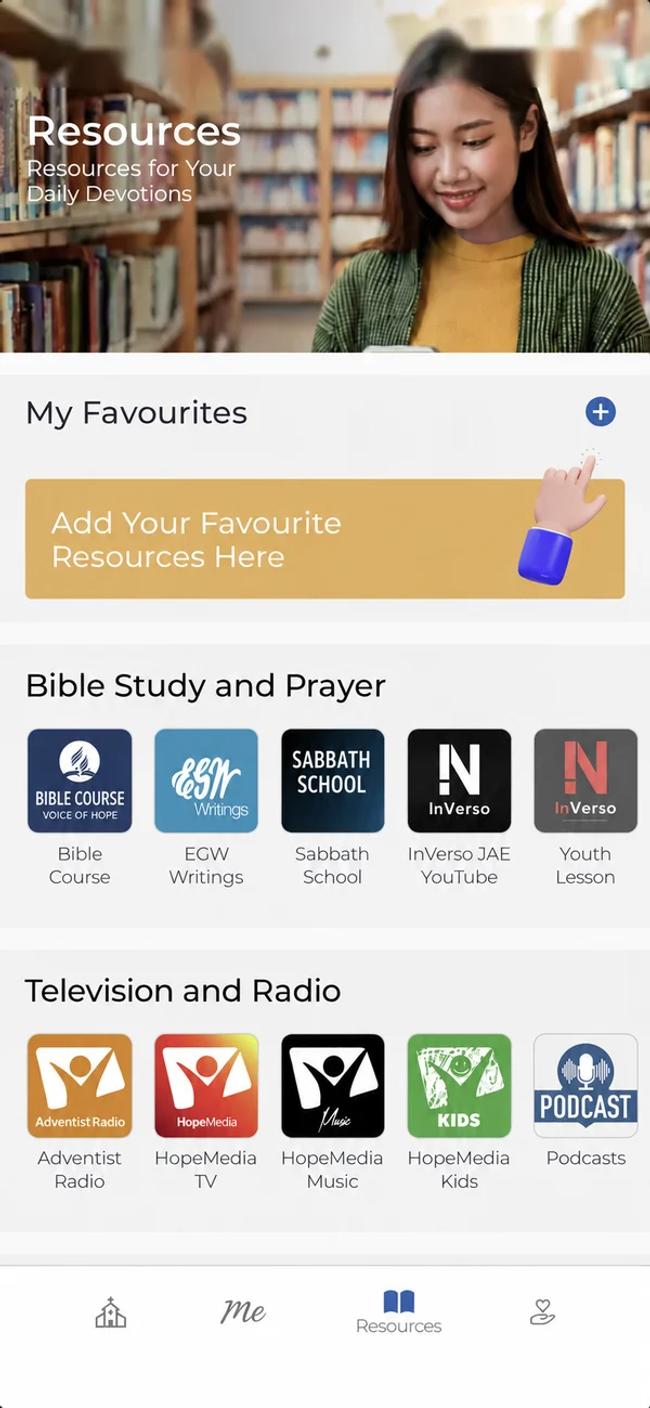 7me resources screen · English illustrative translation