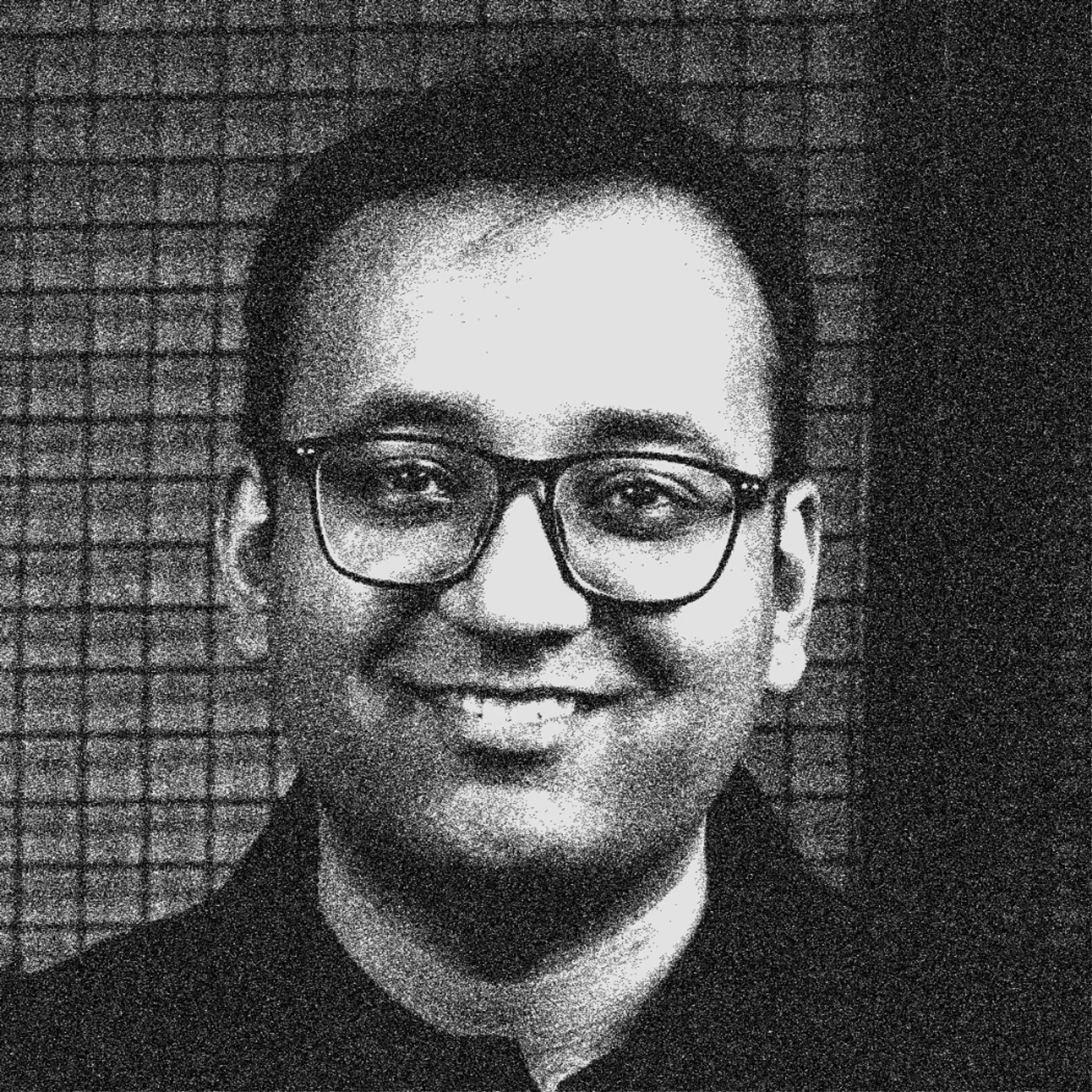 black and white photo of Tarun Mehta