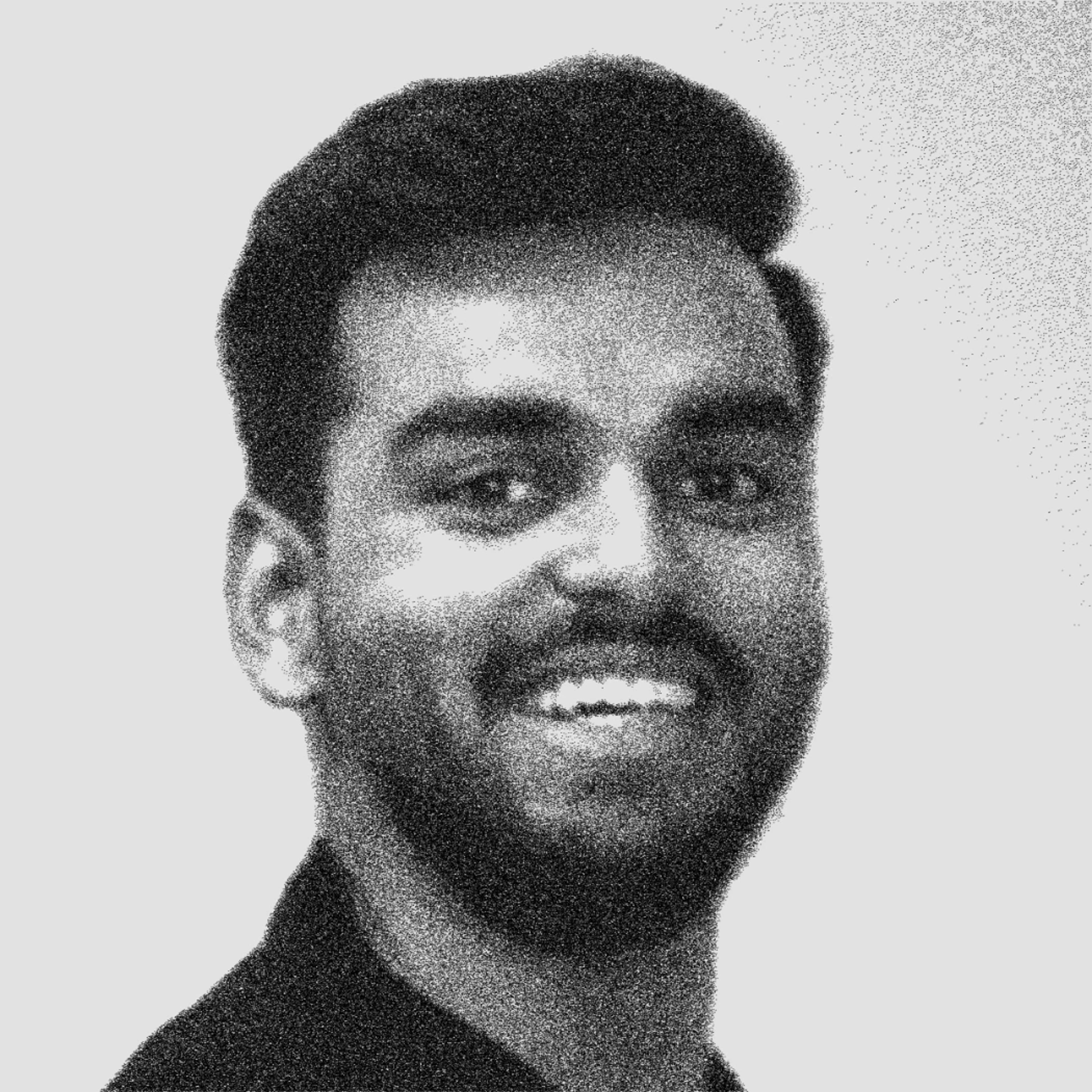 black and white photo of Animesh Mishra