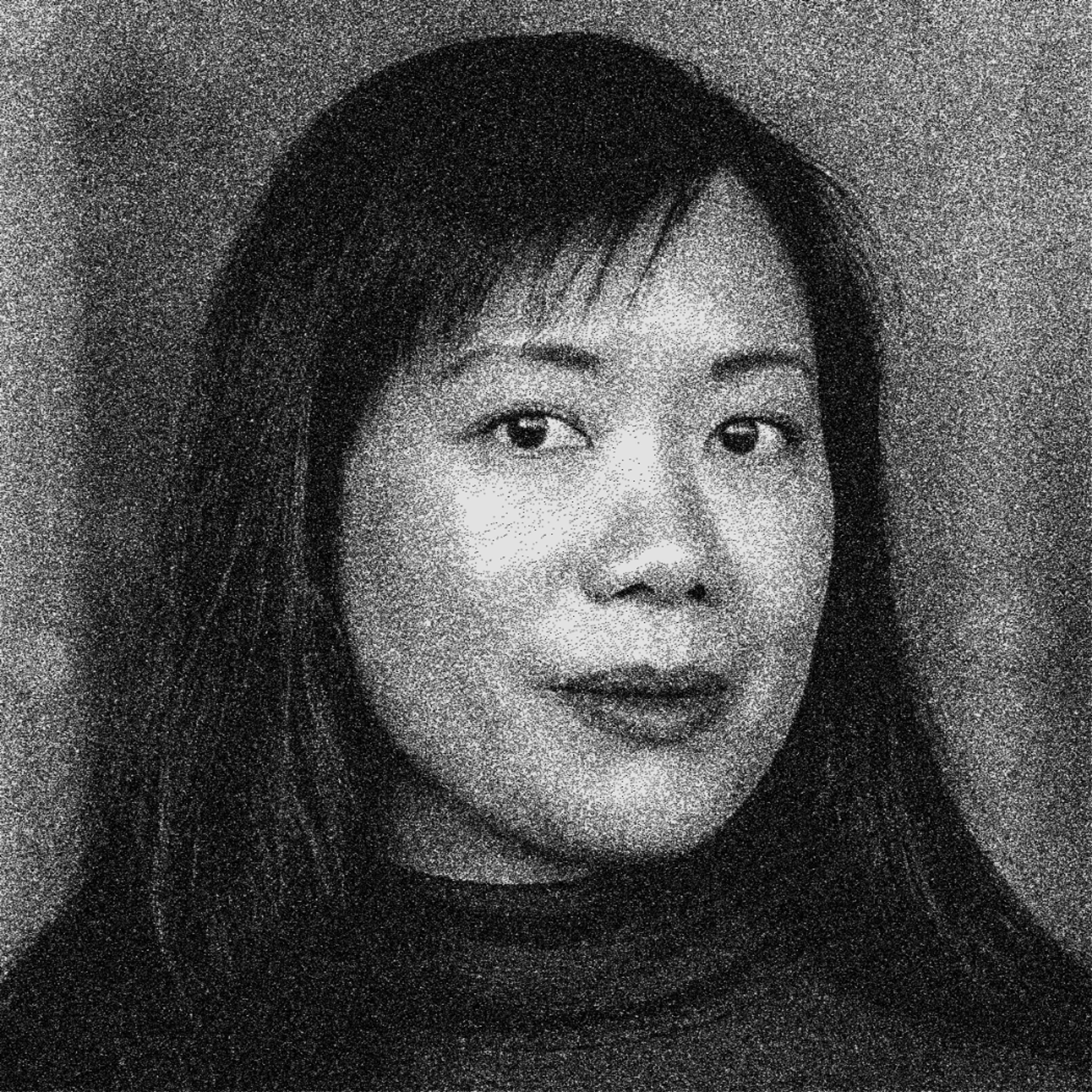 black and white photo of Iris Lin