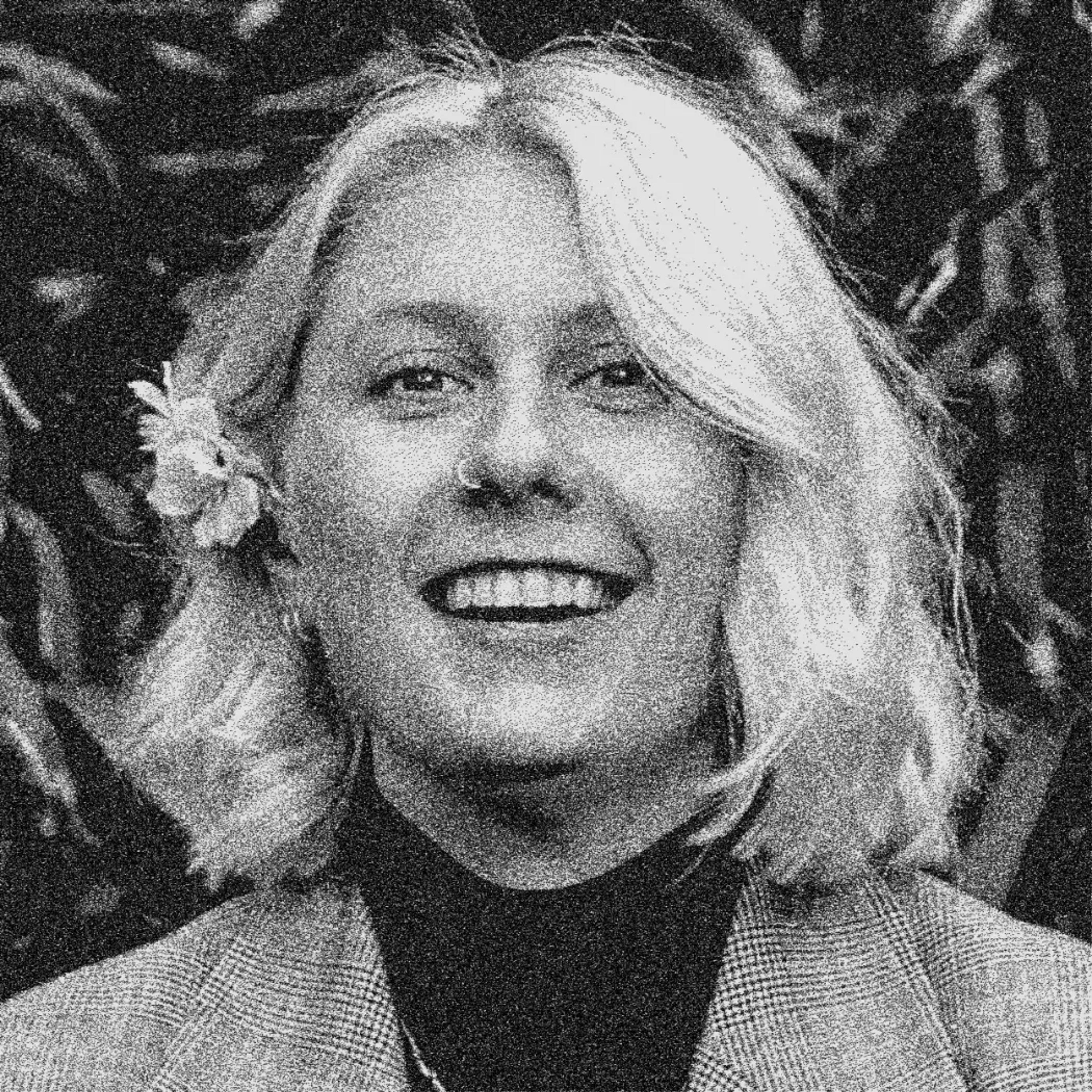 black and white headshot of Alicia Kranjc