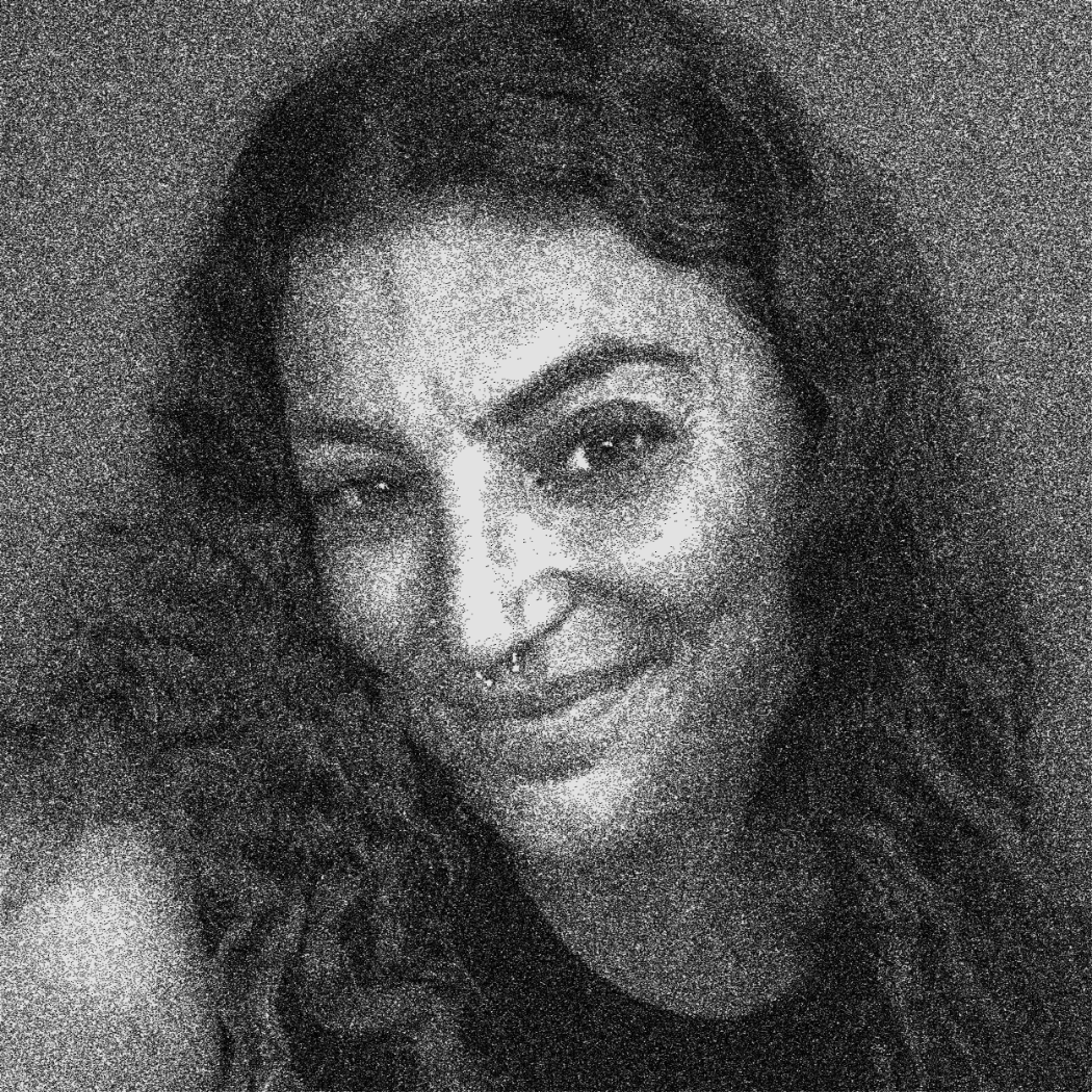 black and white photo of Amy Lima