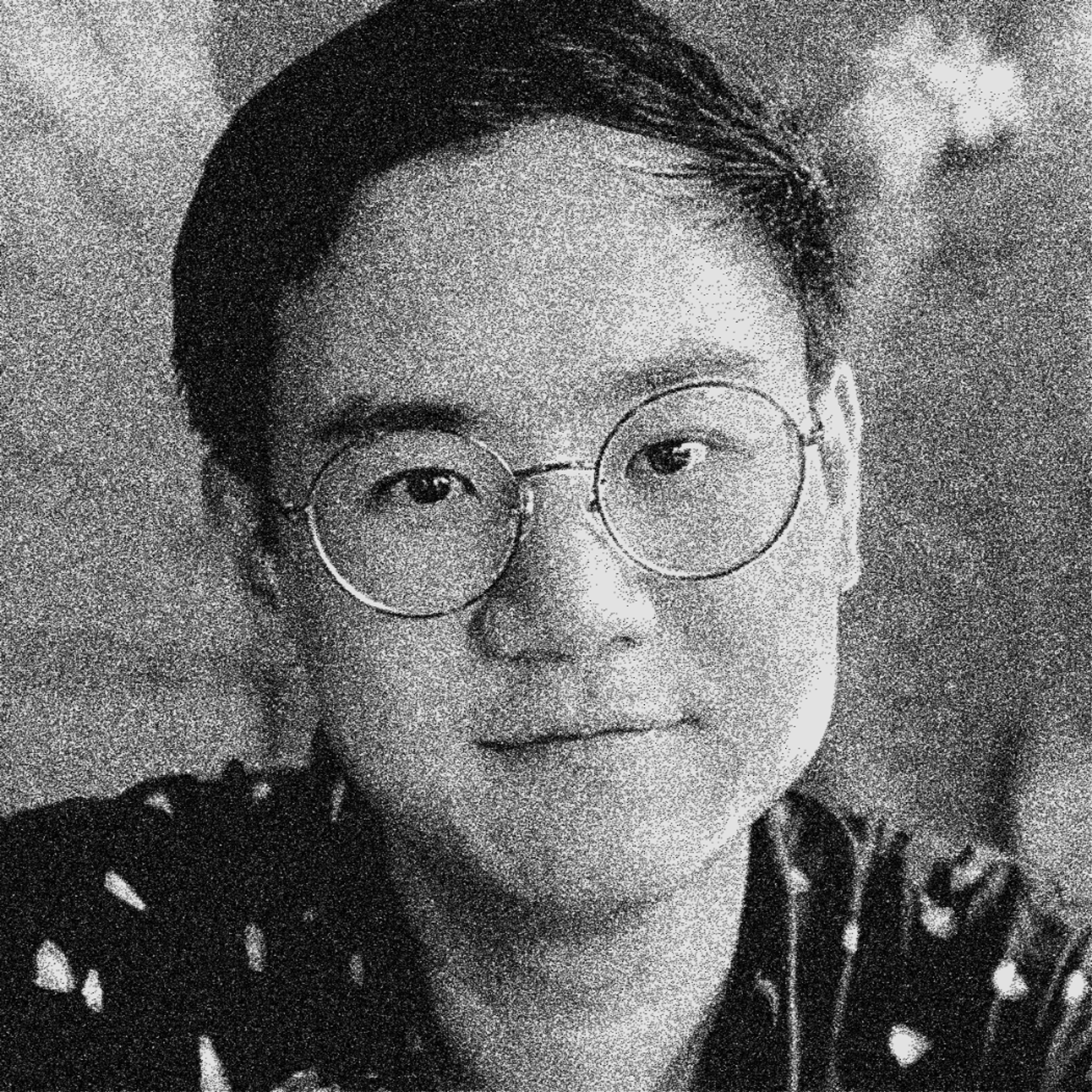 black and white photo of Ben Chen
