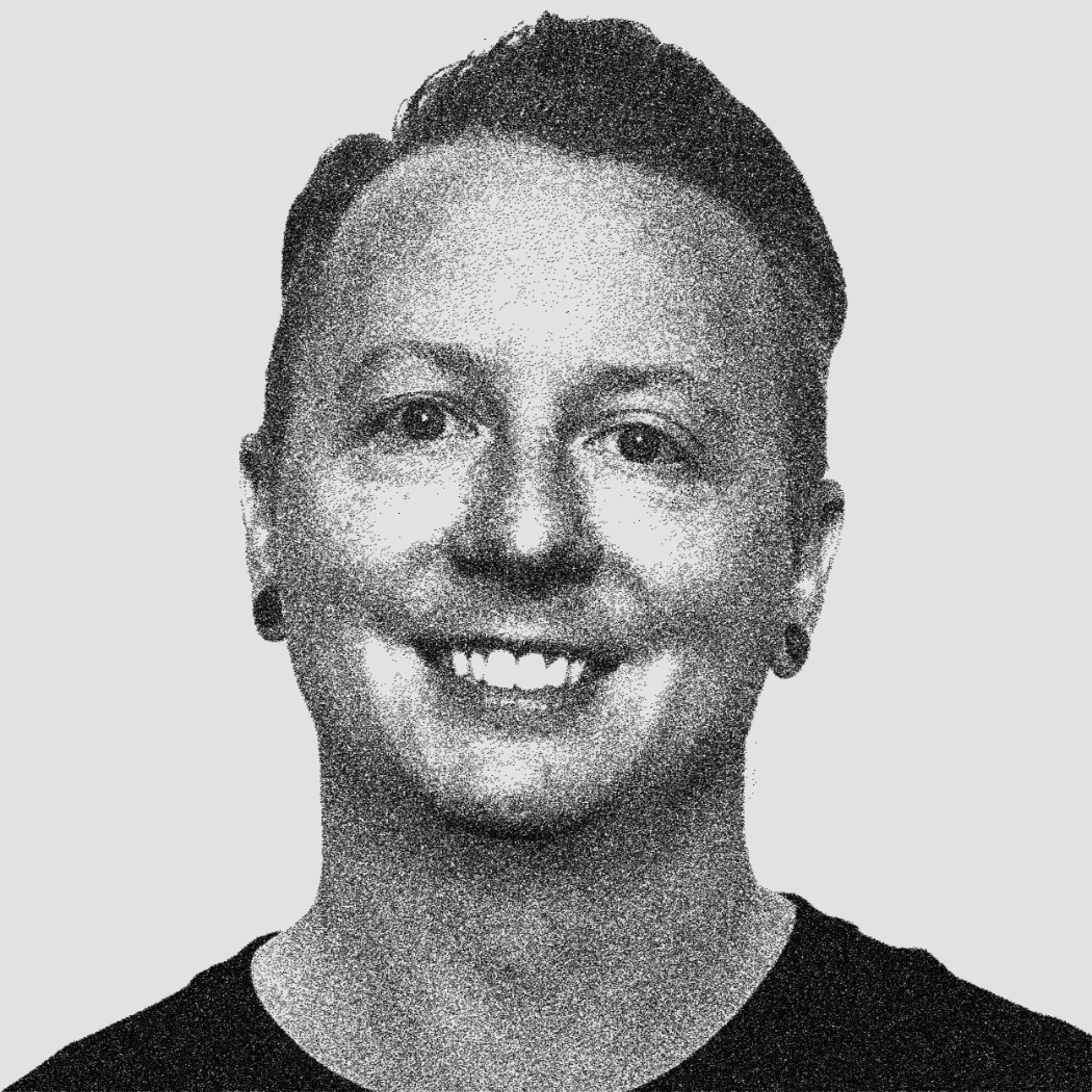 black and white photo of Chad Bergman