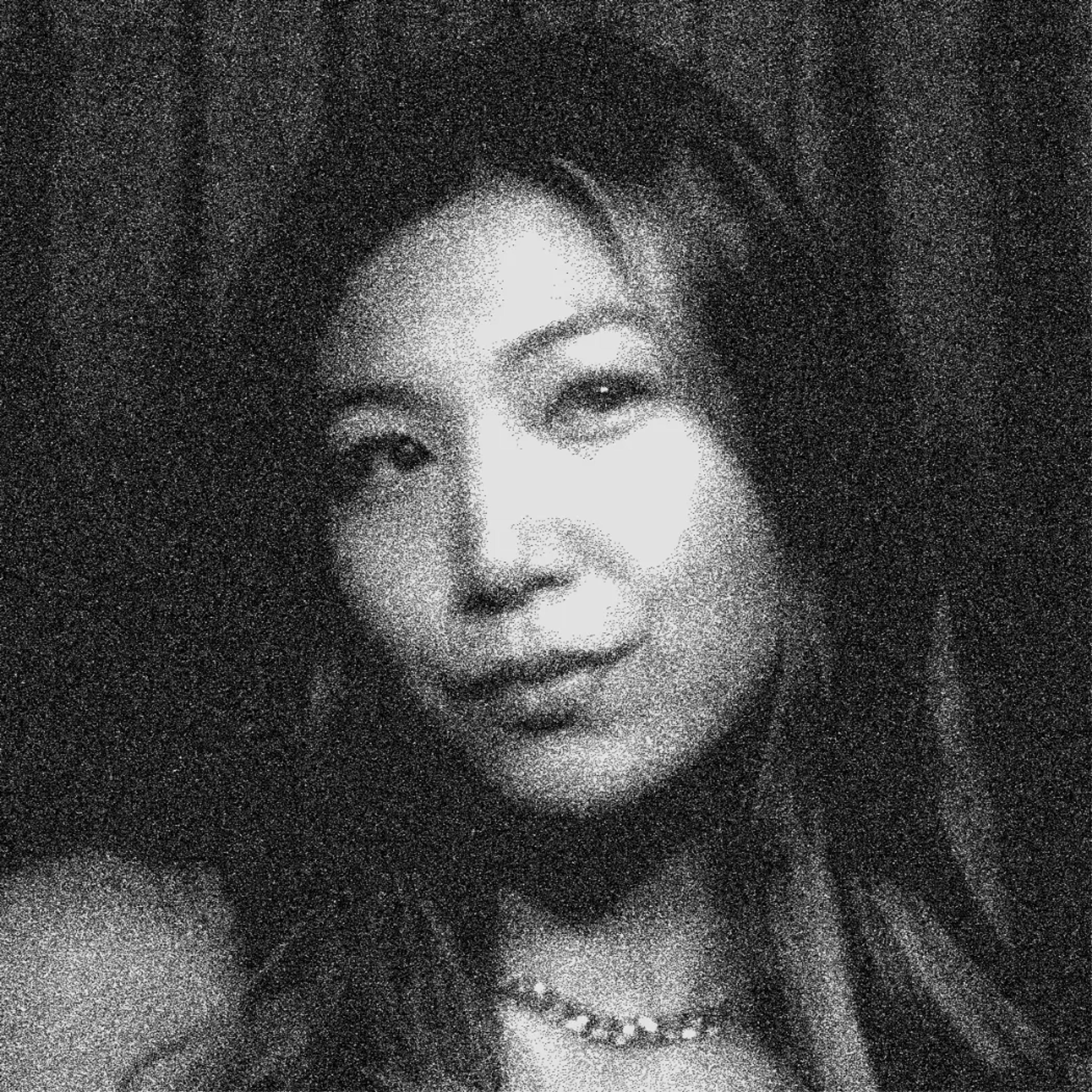 Black and white photo of Samantha Lee