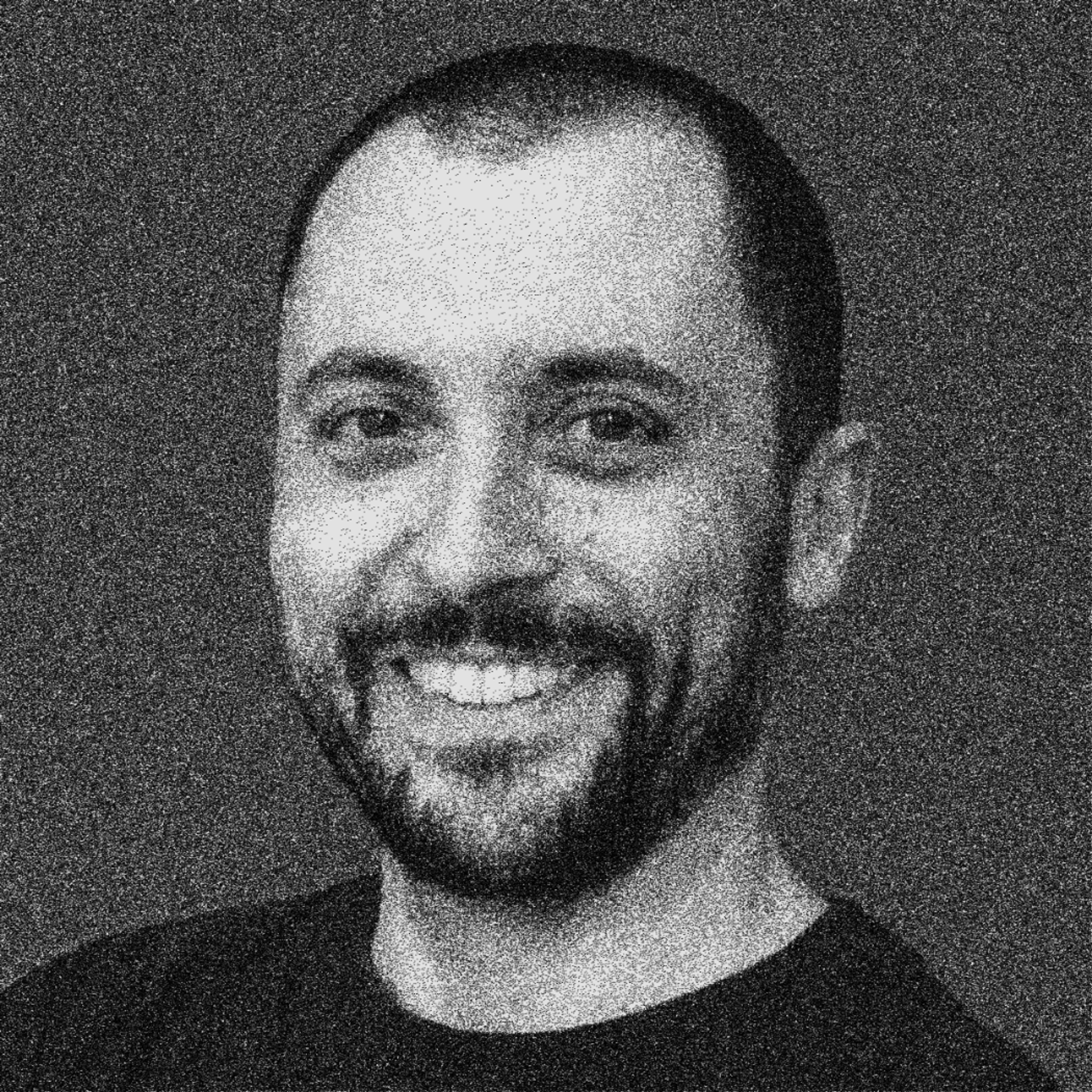 black and white photo of Riccardo Erra