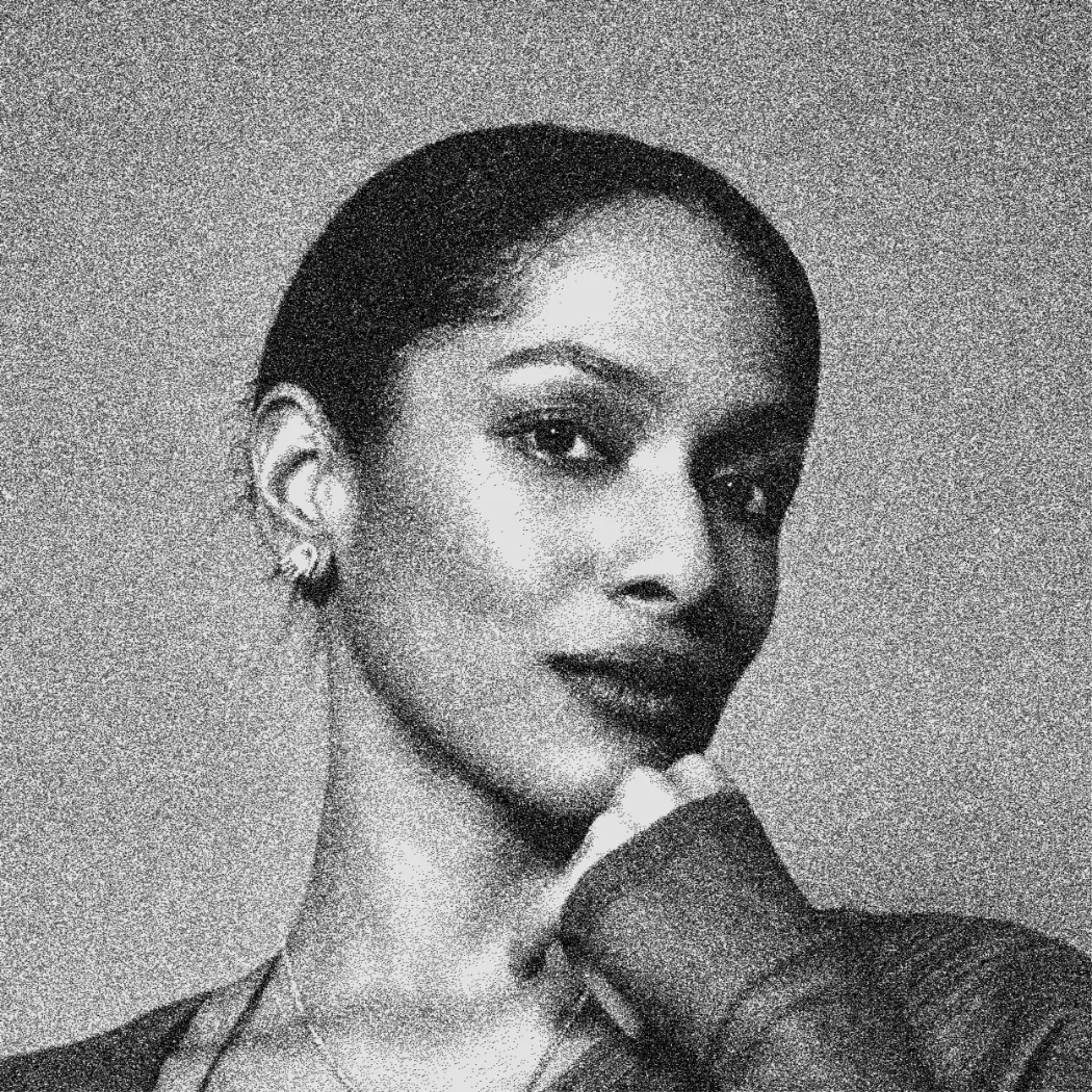 Black and white photo of Masaba Gupta
