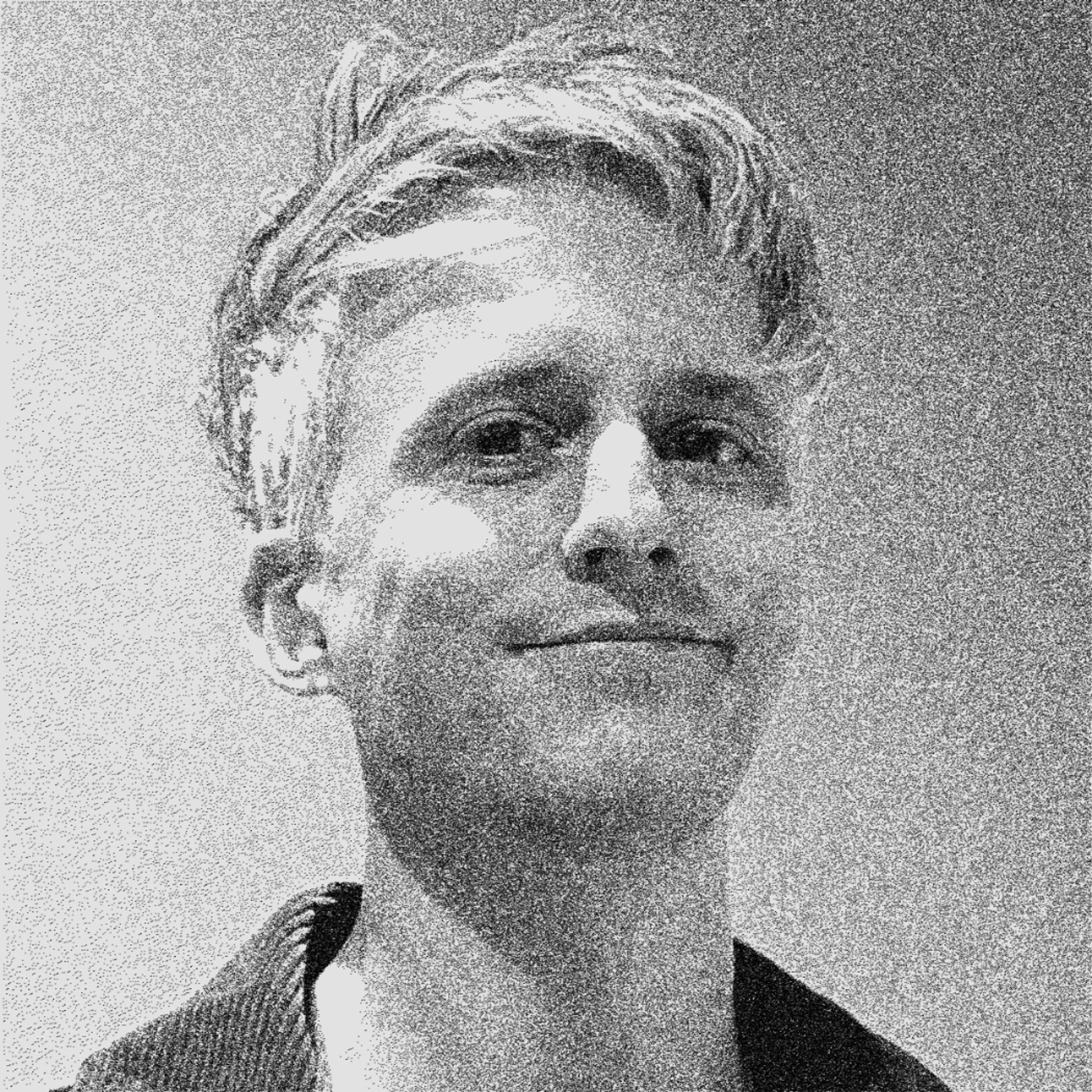 black and white photo of Piers Cowburn