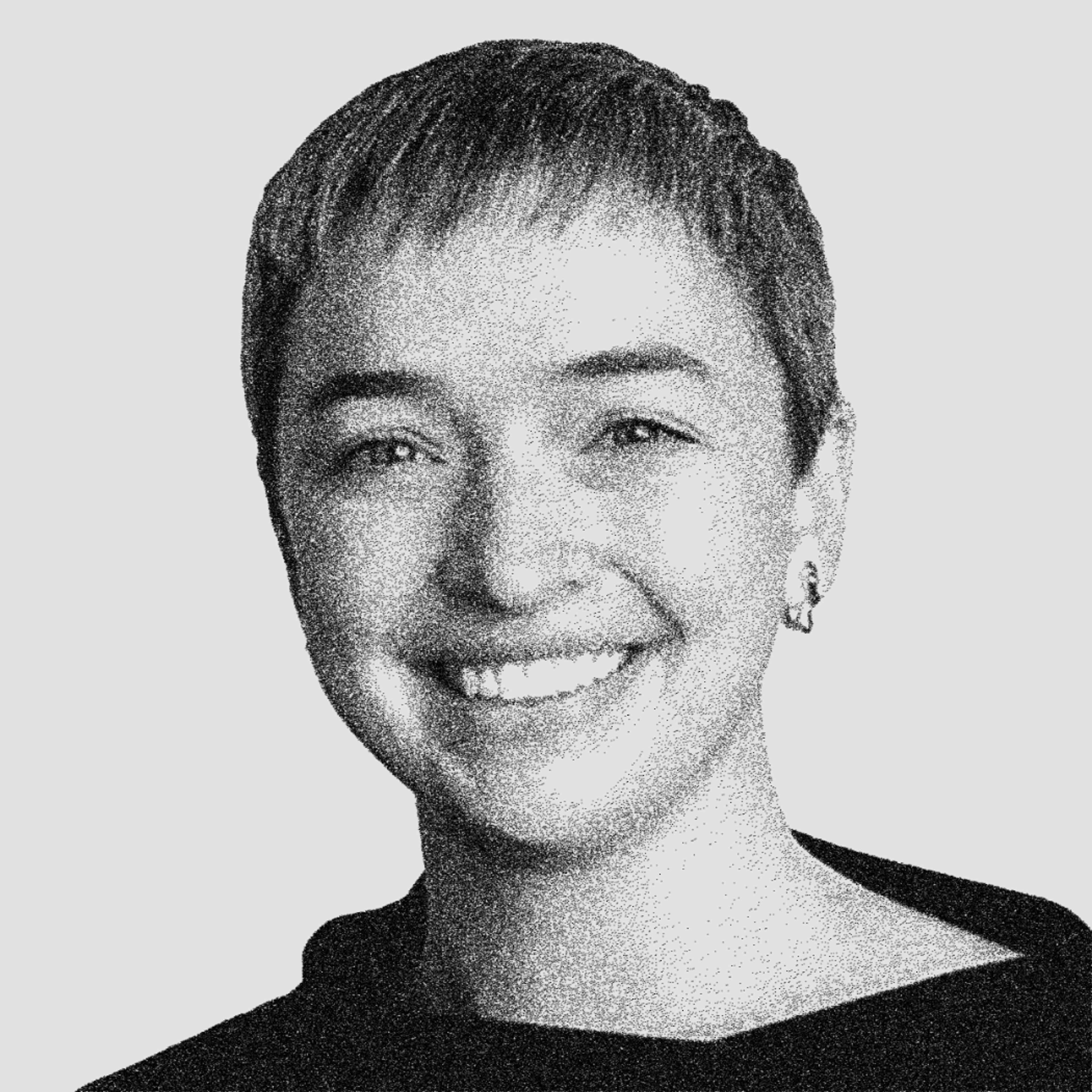 Black and white photo of Georgia Rust