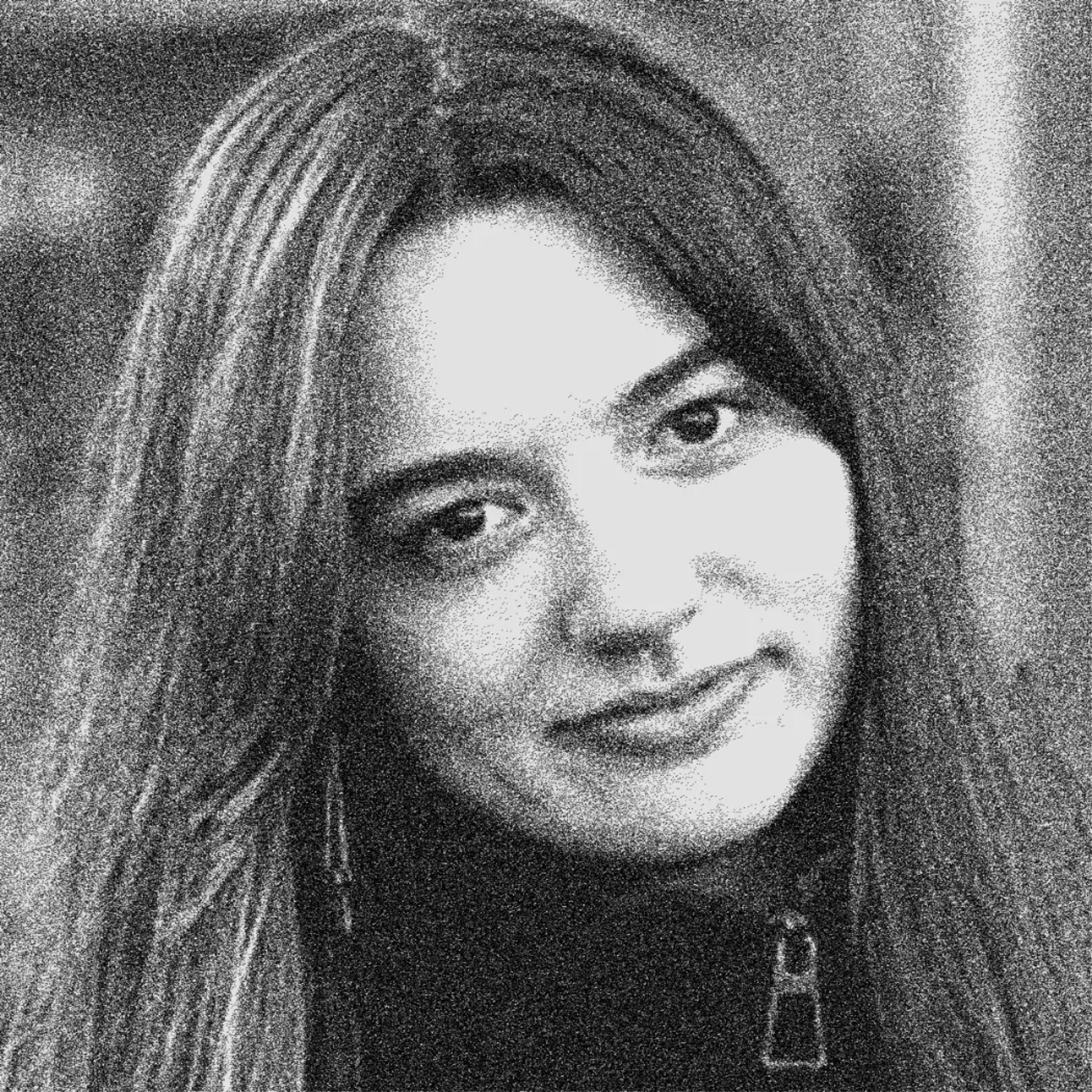 black and white headshot of Ella Lawton