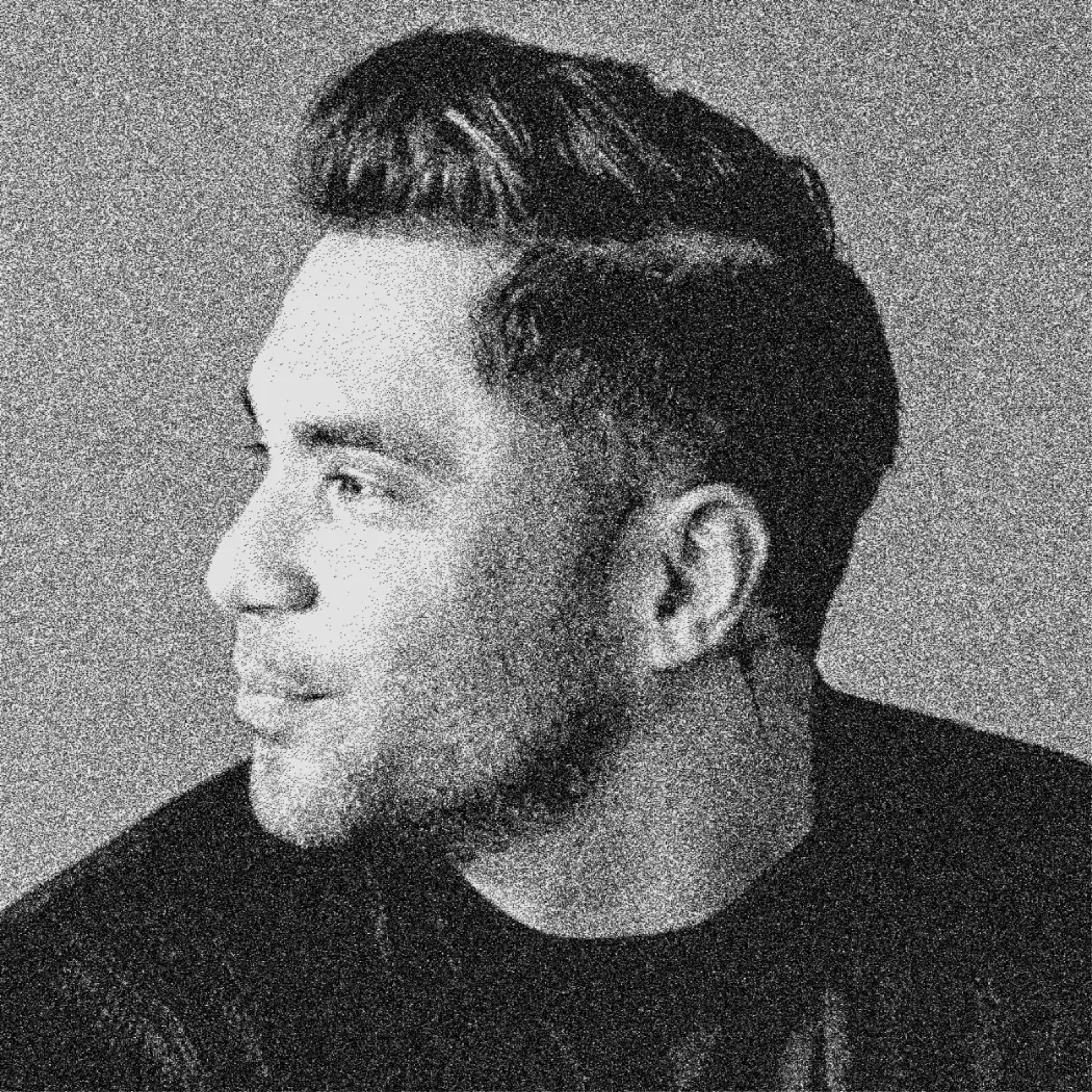 black and white photo of Tommy Geoco