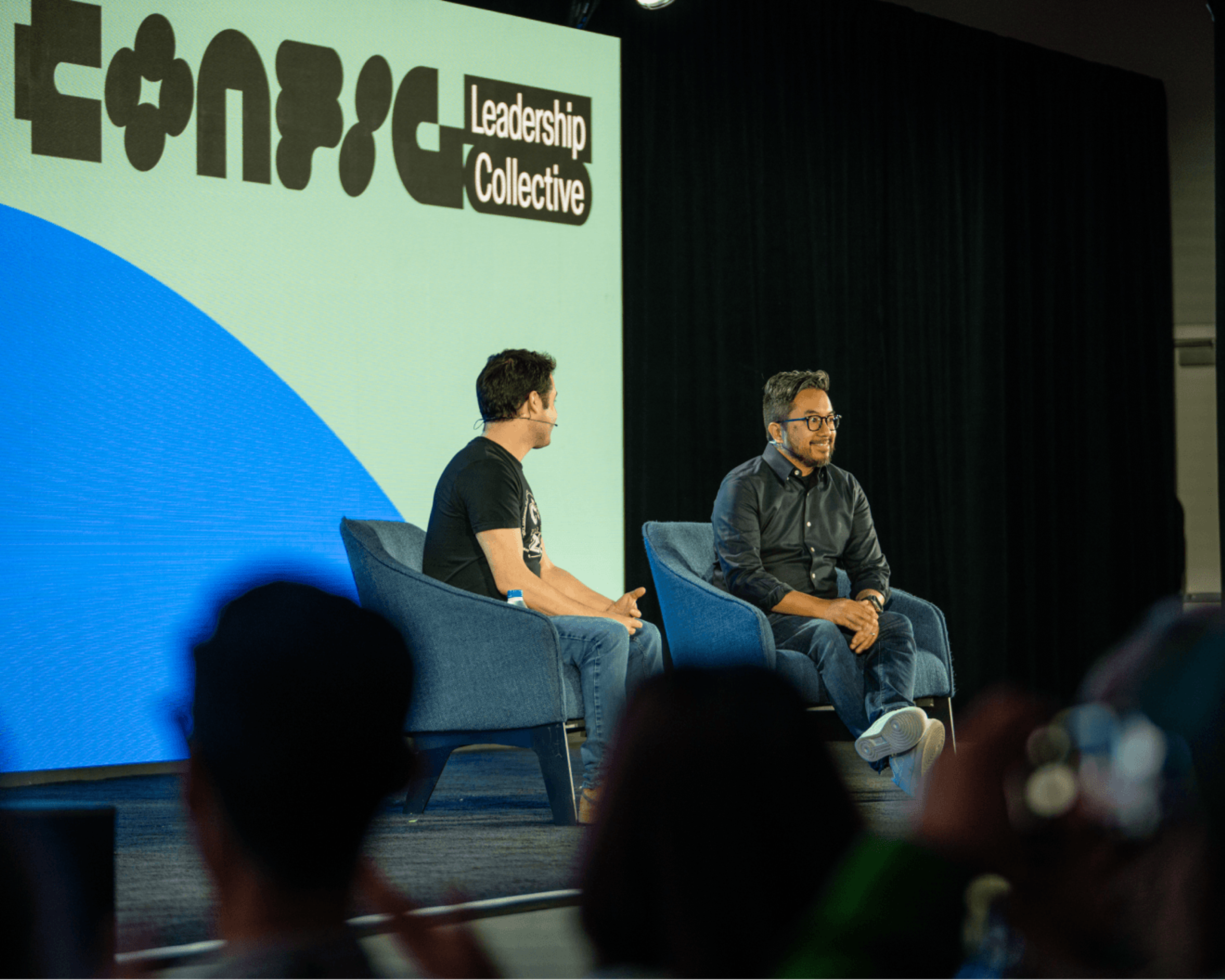 Leadership Collective speakers on stage at Config