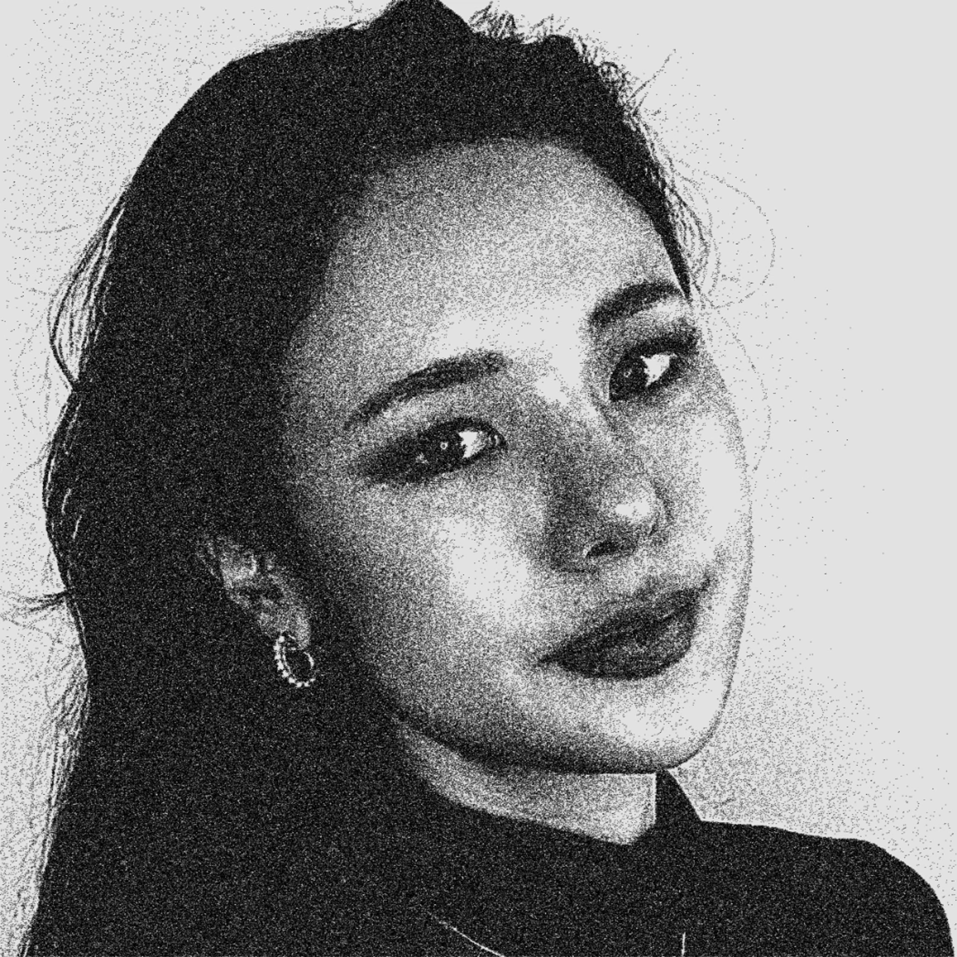 black and white headshot of Anna Oh