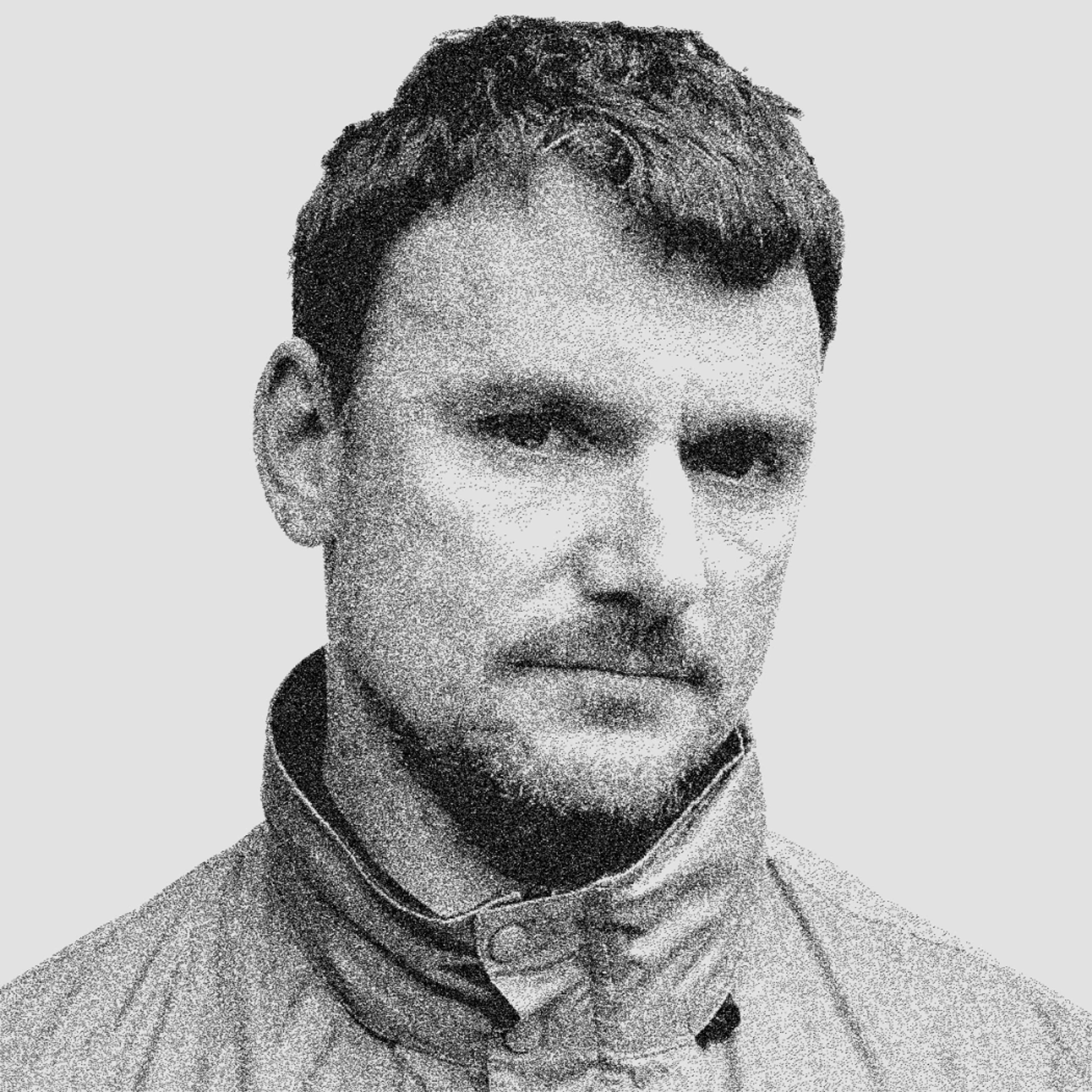 black and white photo of Brent David Freaney