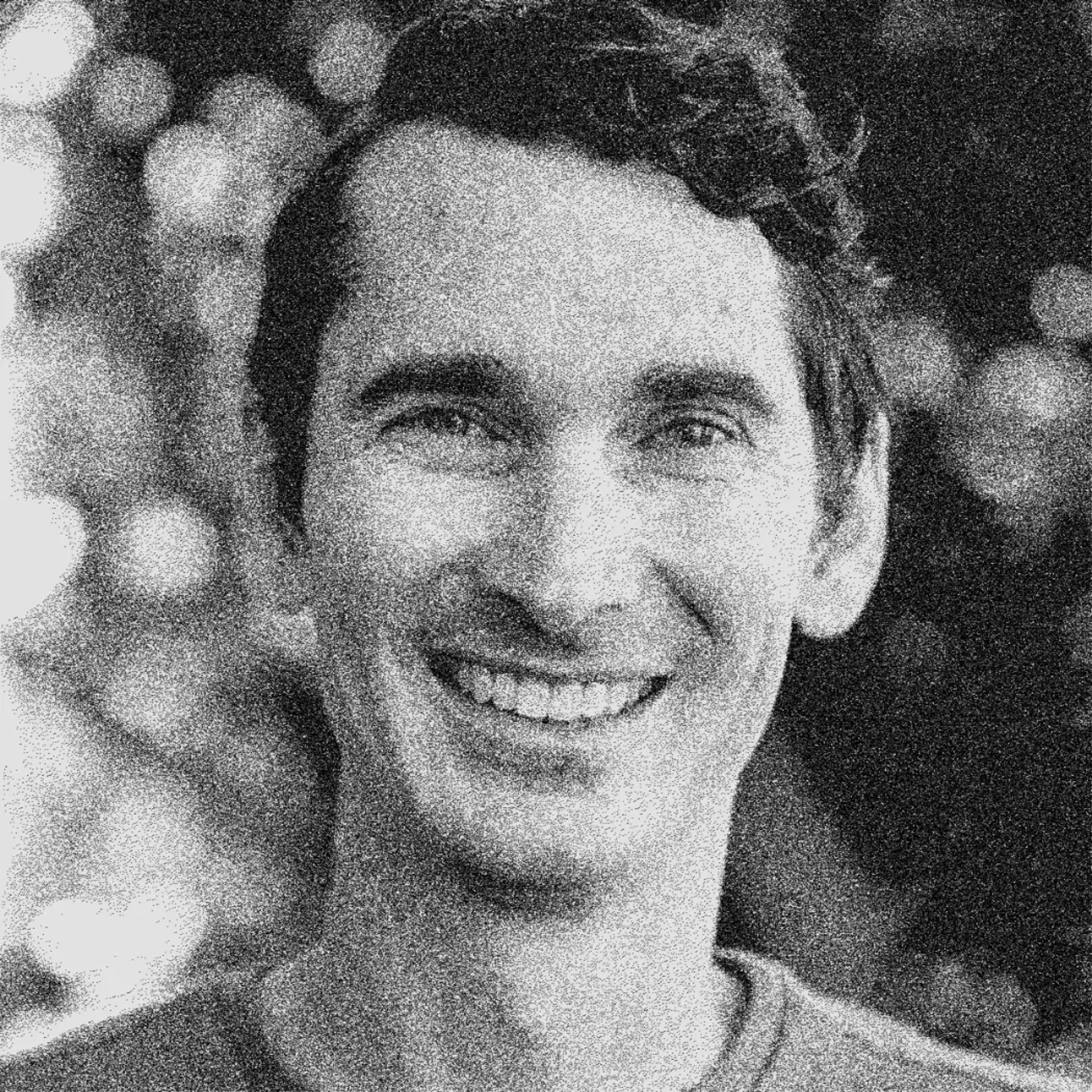 black and white photo of Andrew Hogan