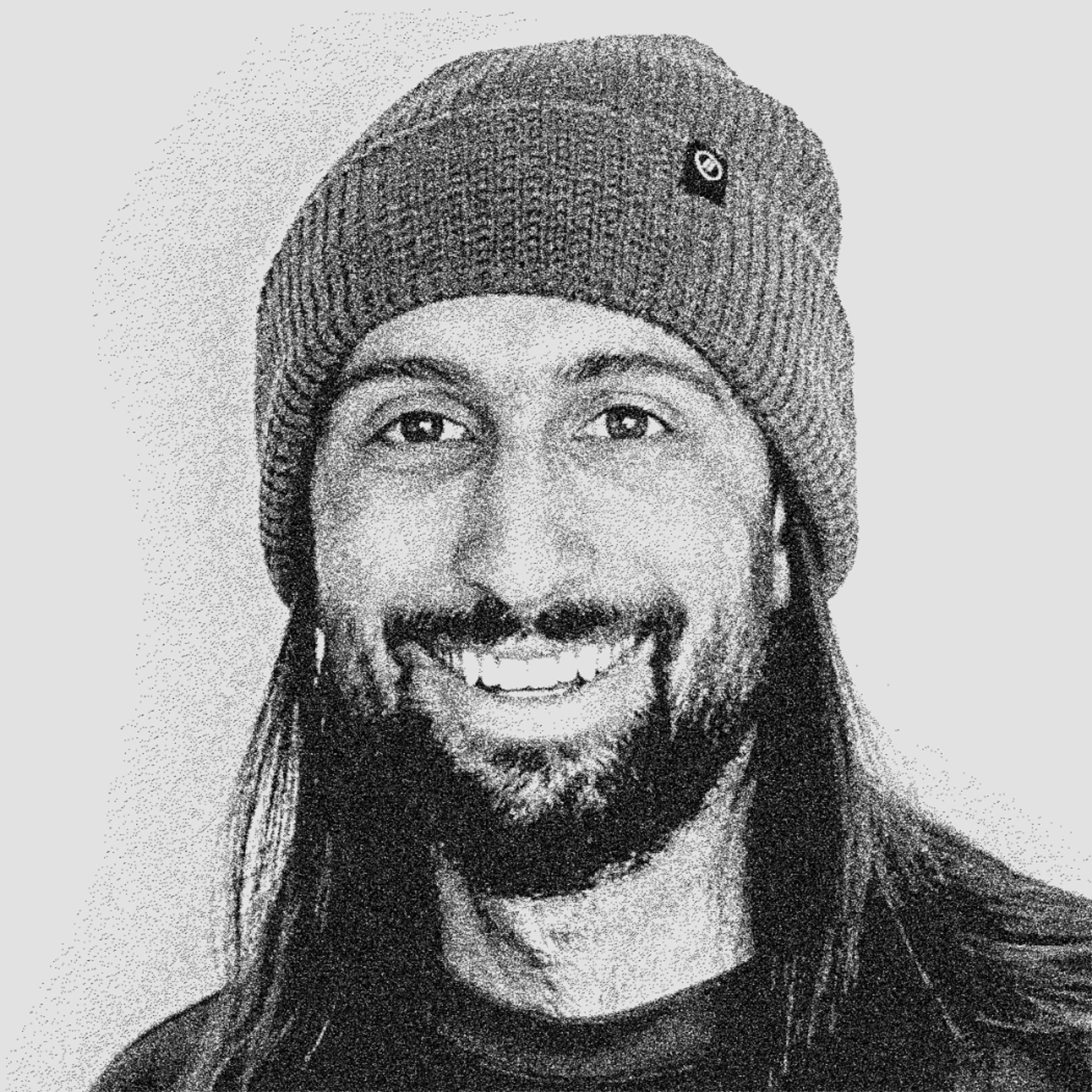 black and white photo of Noah Finer