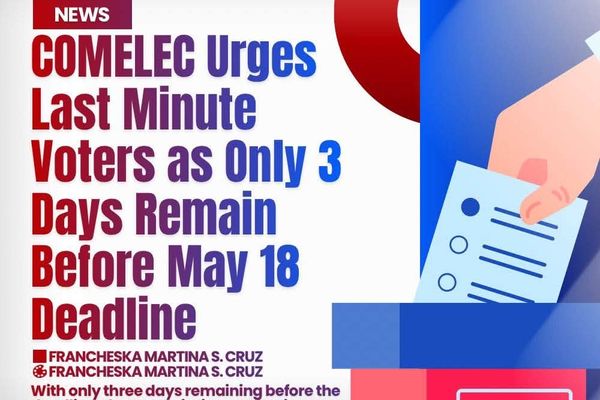 COMELEC Urges Last-Minute Voters as Only 3 Days Remain Before May 18 Deadline