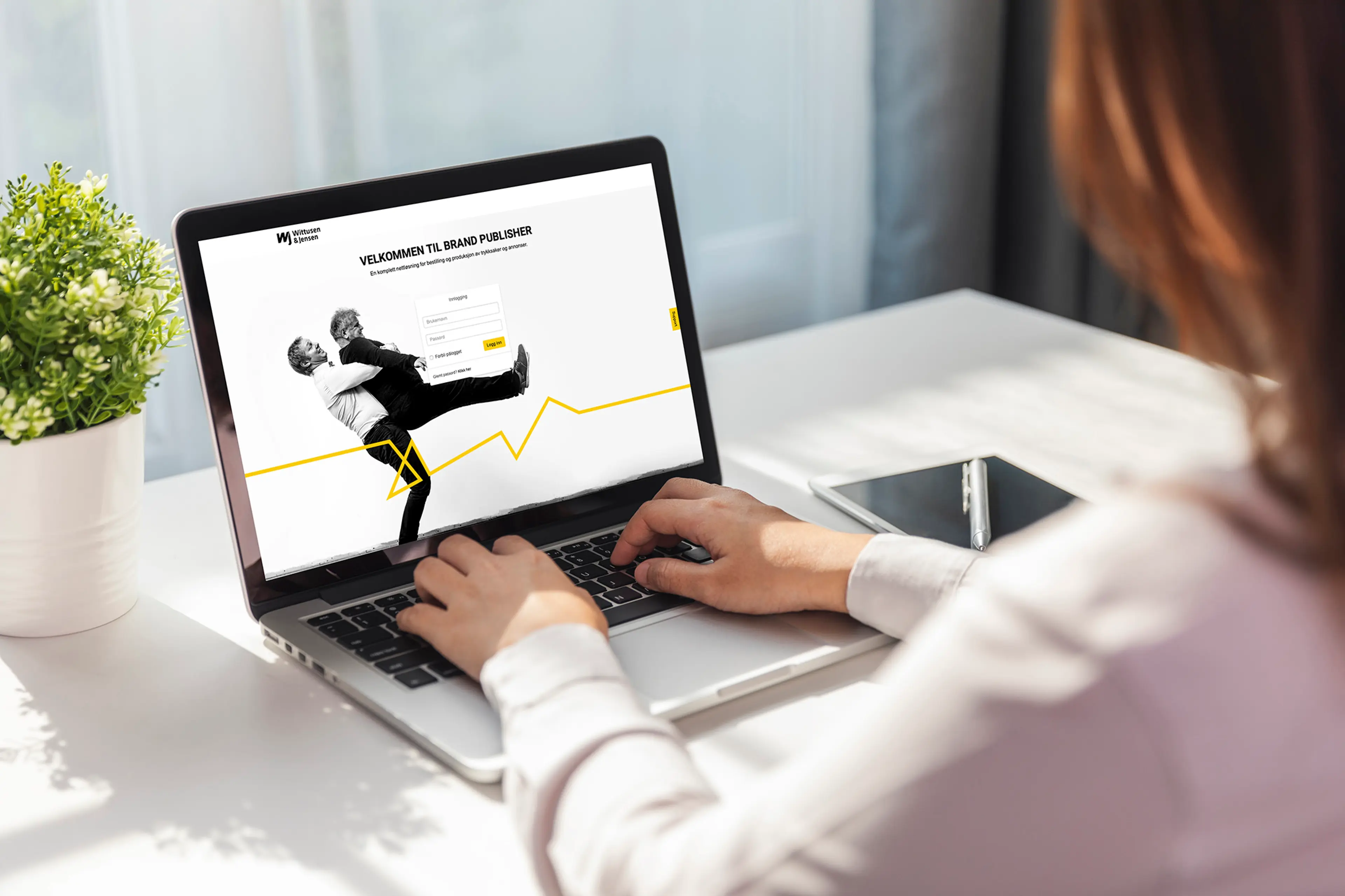 Innlogging på laptop