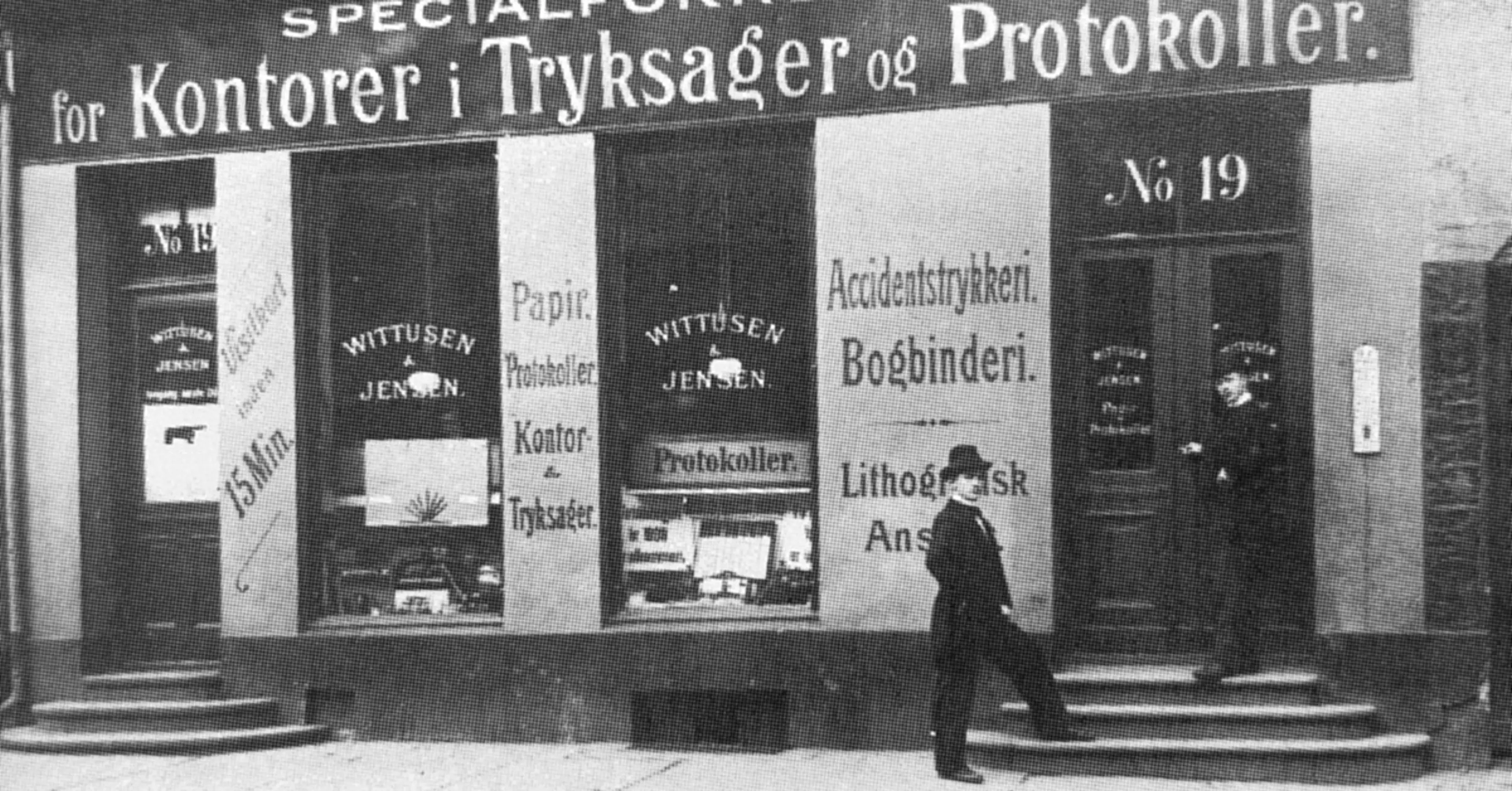 Wittusen & Jensens butikk i 1897