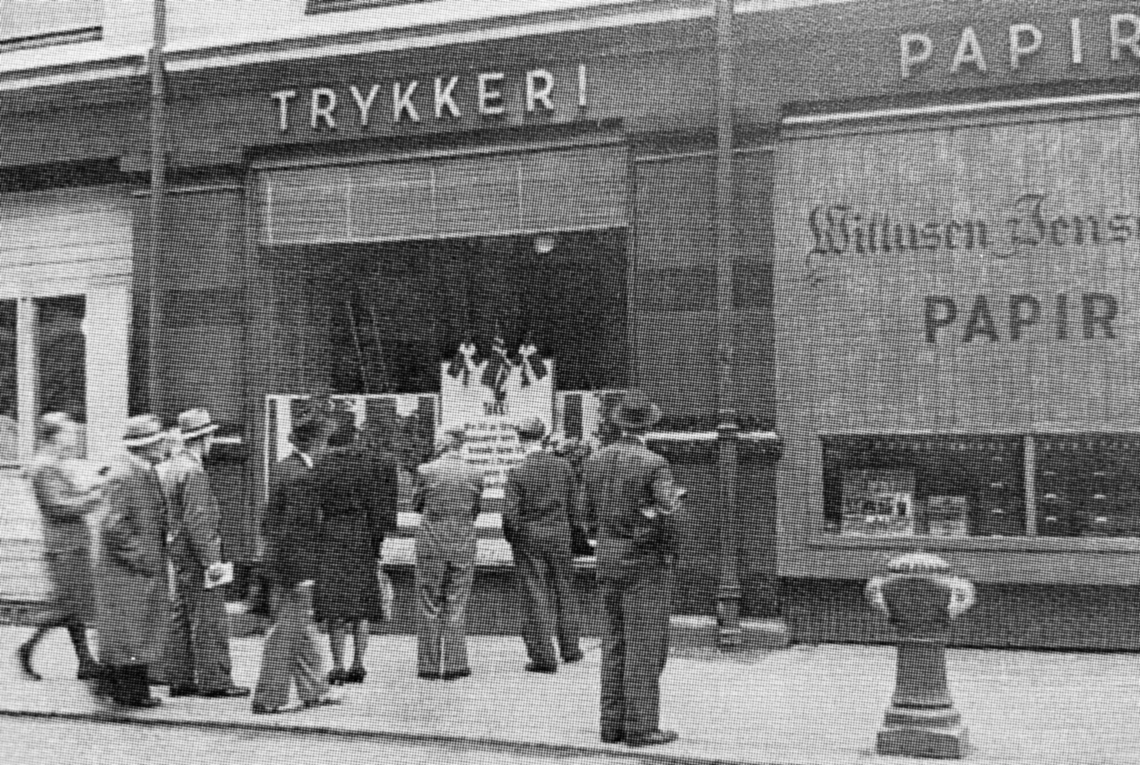 Wittusen & Jensens butikk i 1945