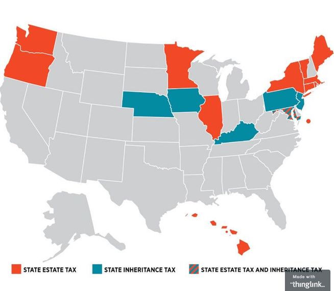 StateByState Estate And Inheritance Tax Rates Everplans