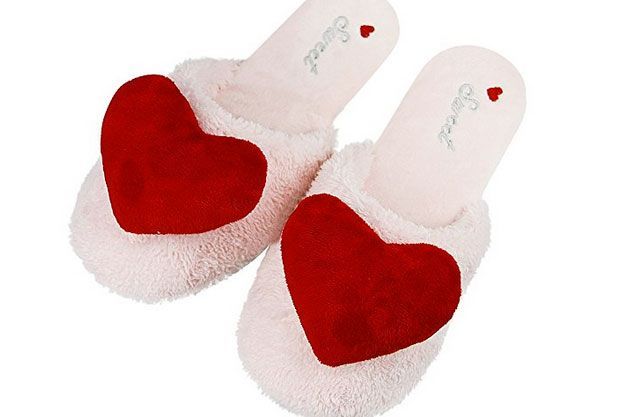heart slippers