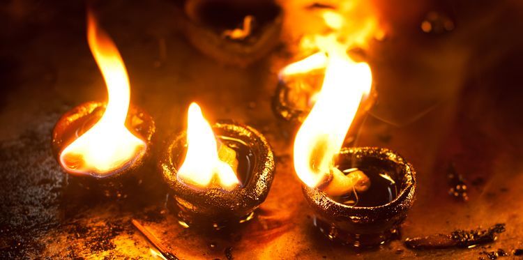 hindu oil lamps